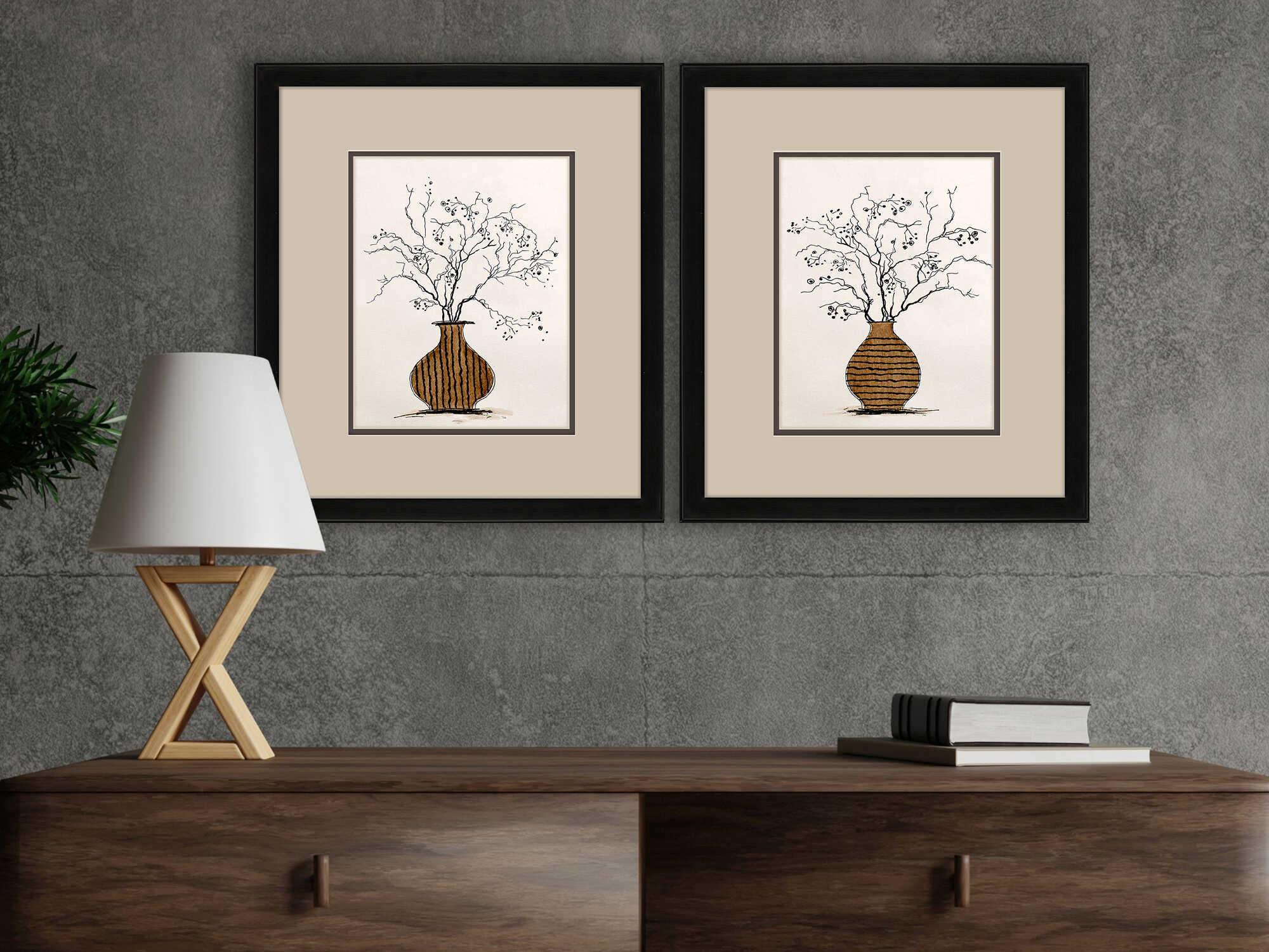 Paragon Black Branches Wall Art Set of 2