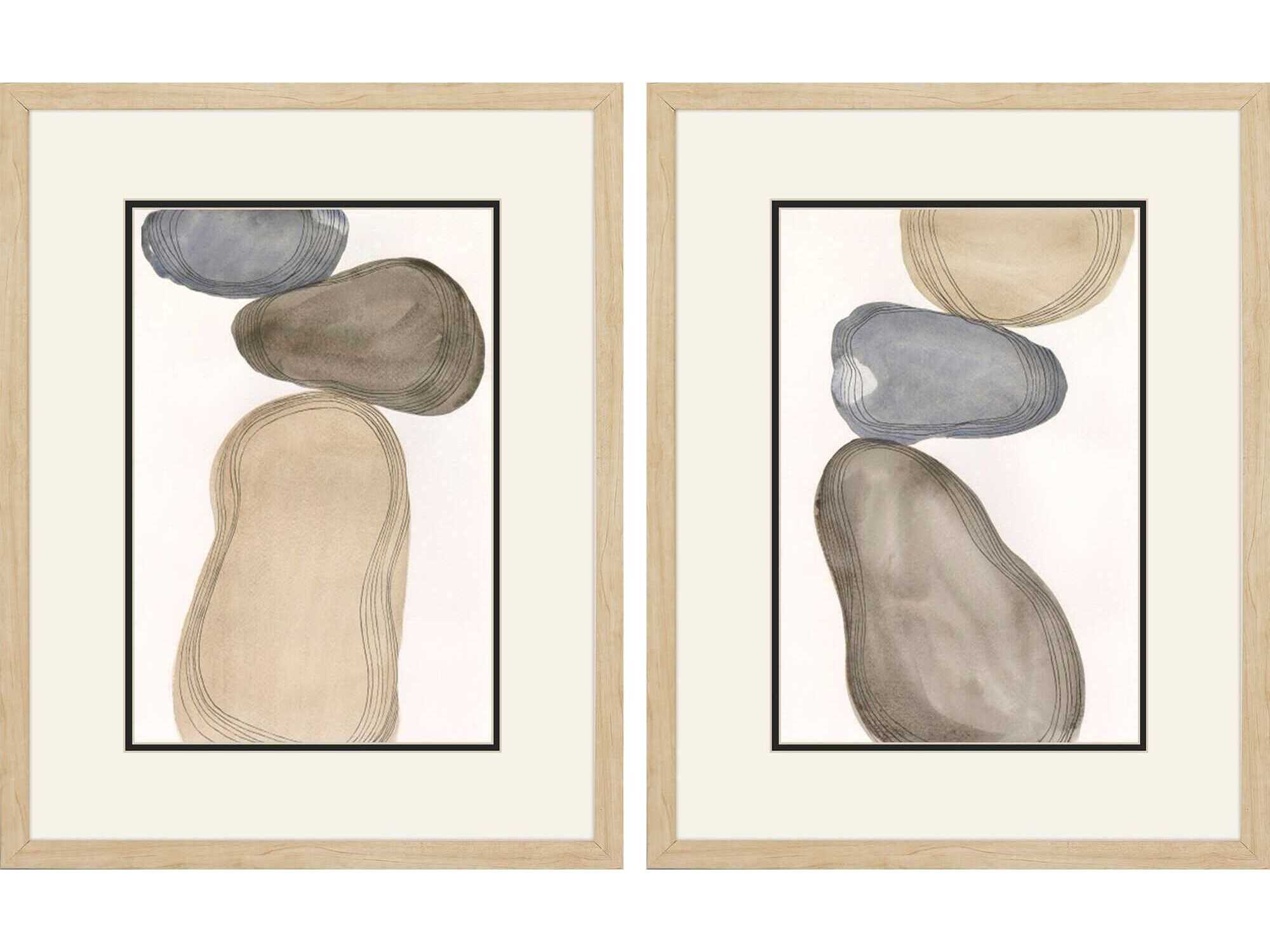 Paragon River Rocks Wall Art Set of 2