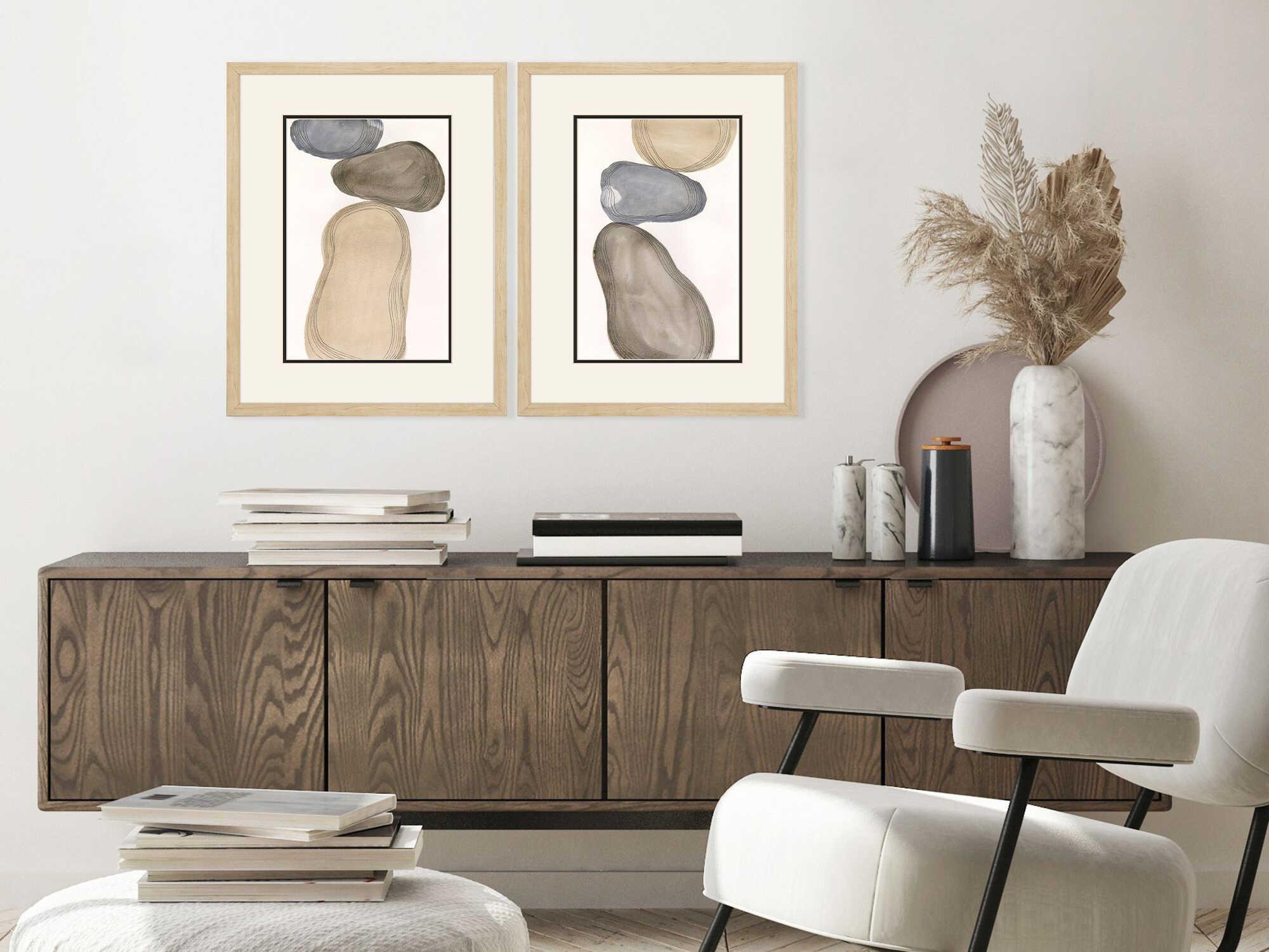 Paragon River Rocks Wall Art Set of 2