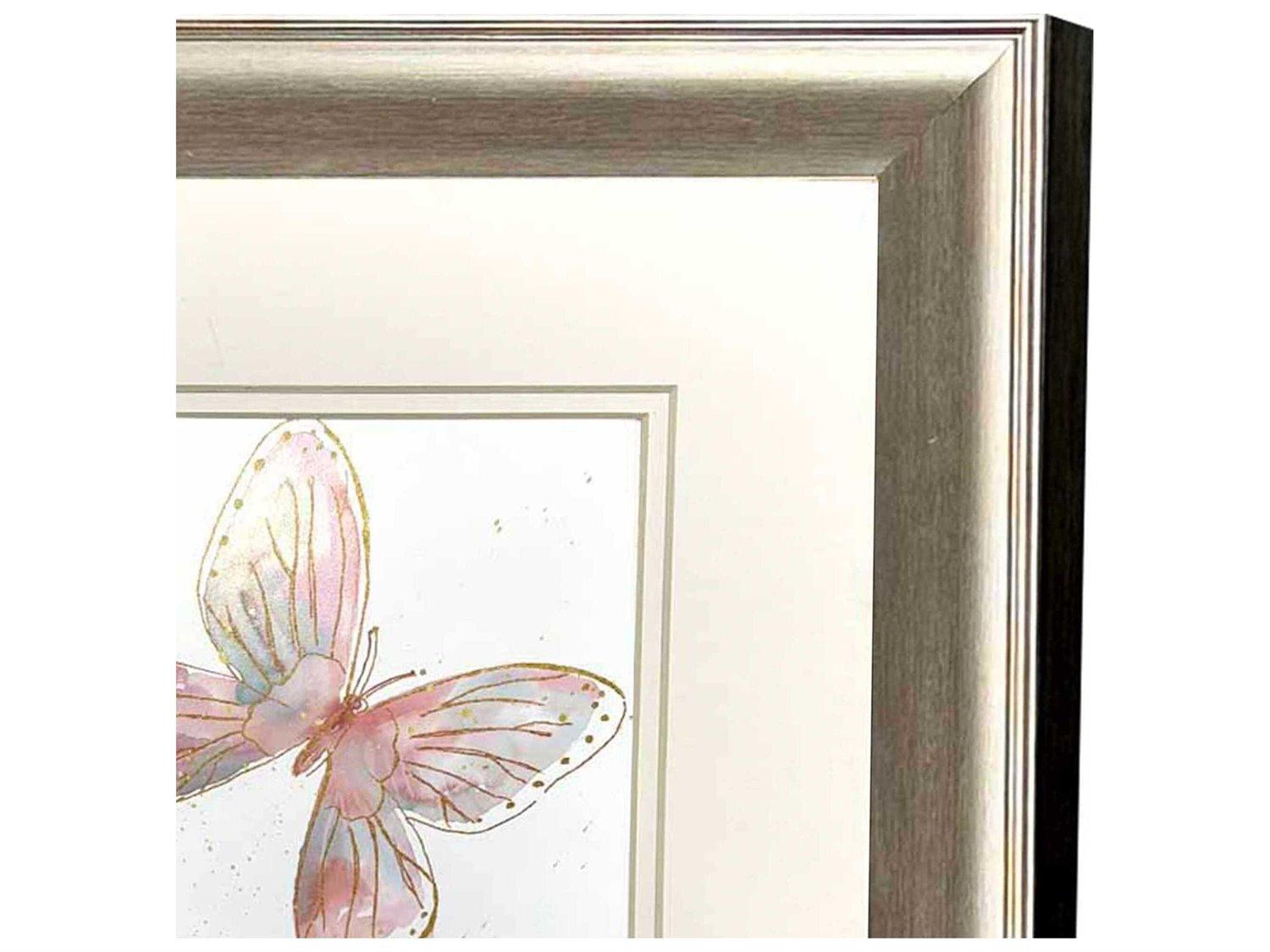 Paragon Animals Blush Butterfly Wall Art Set of 2