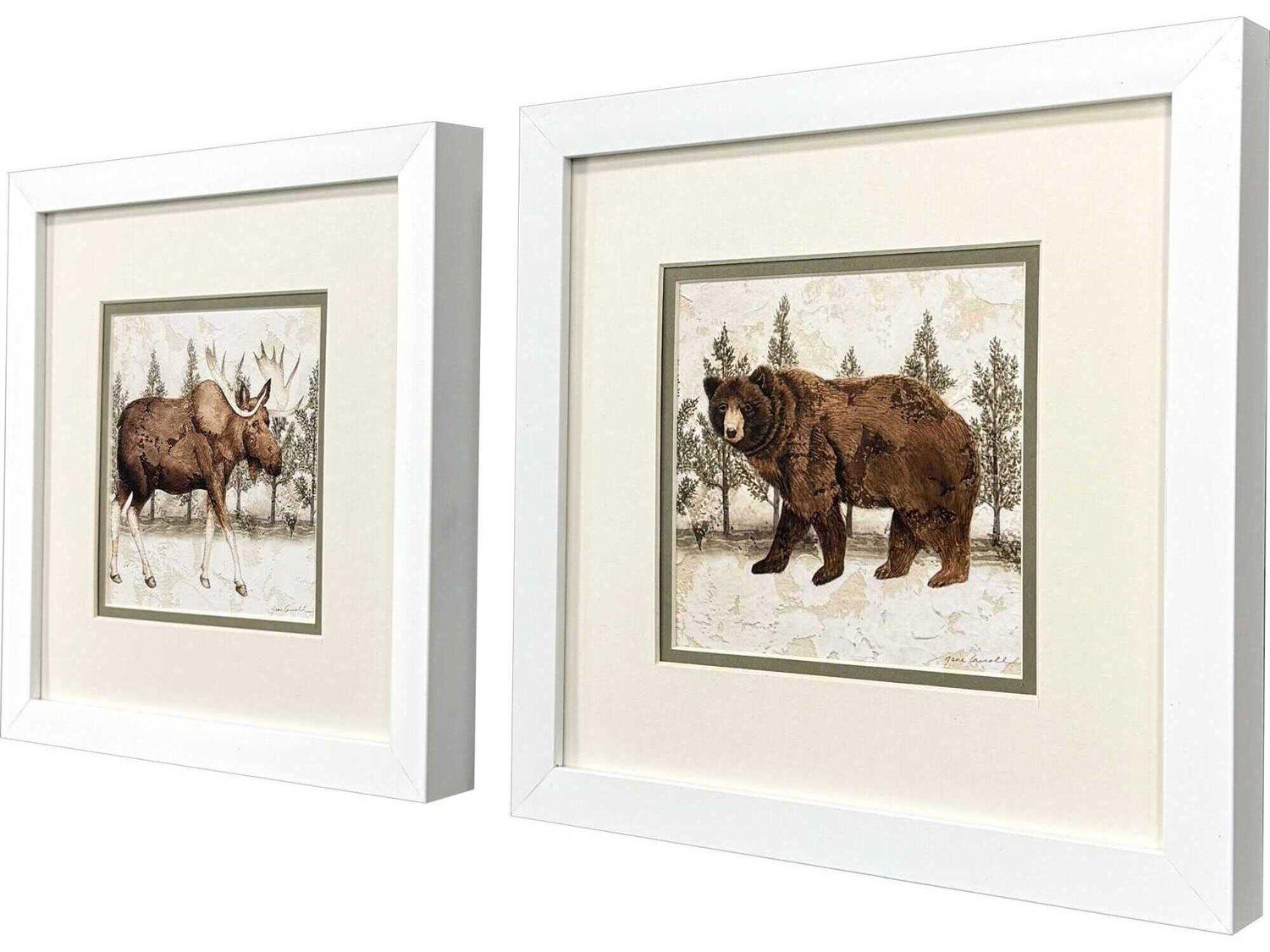 Paragon Animals Lodge Moose Bear Wall Art Set of 2