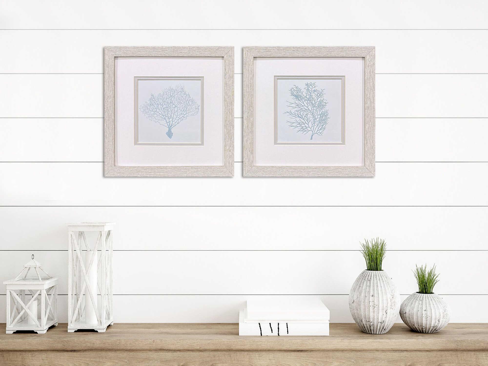 Paragon Waterside Soft Coral Wall Art Set of 2