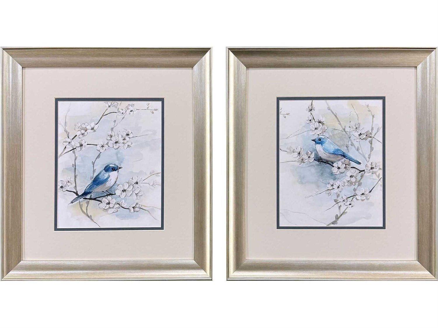 Paragon Animals Blossoms & Bluebird Wall Art Set of 2