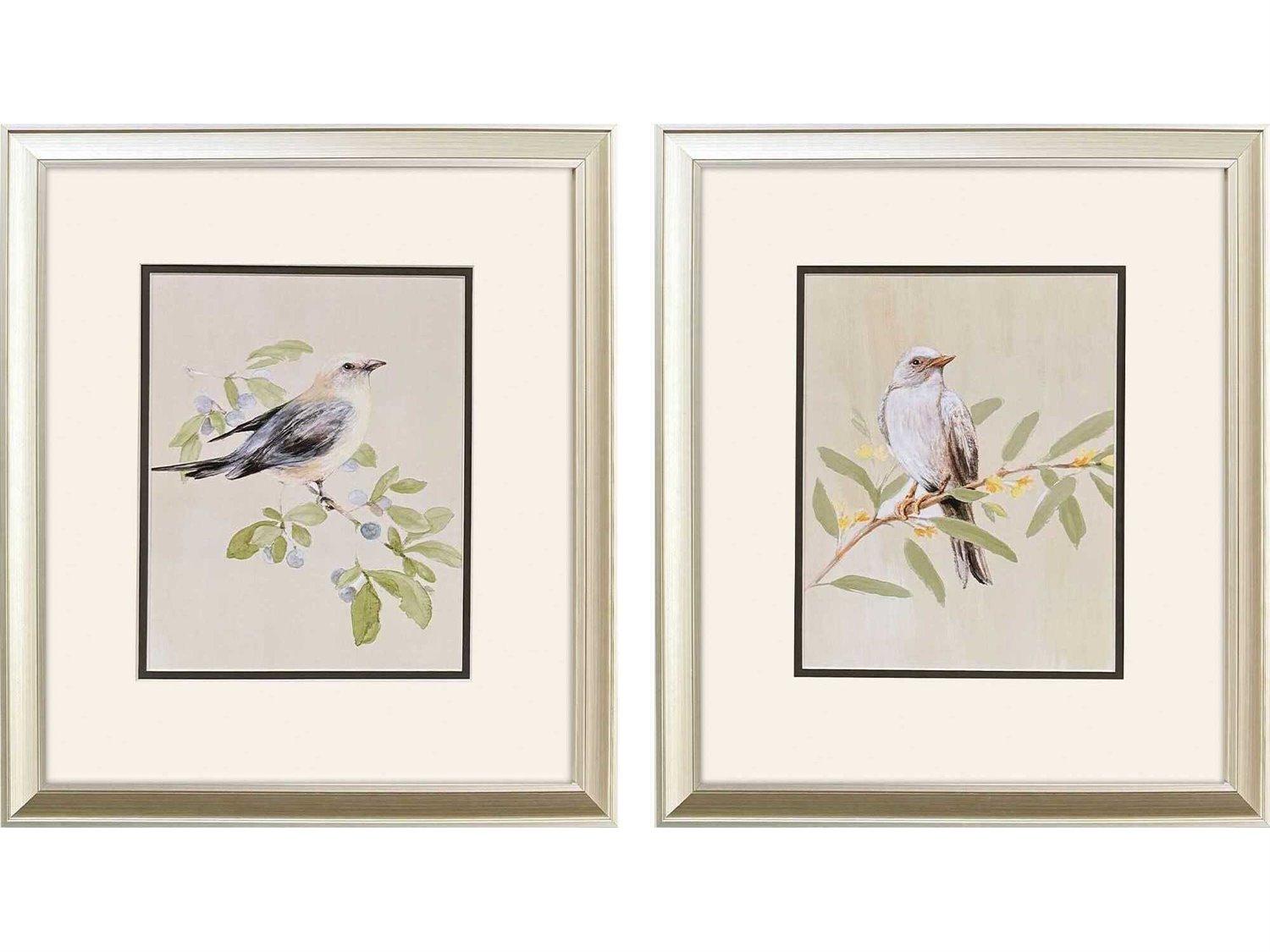 Paragon Animals Botanical Birds Wall Art Set of 2
