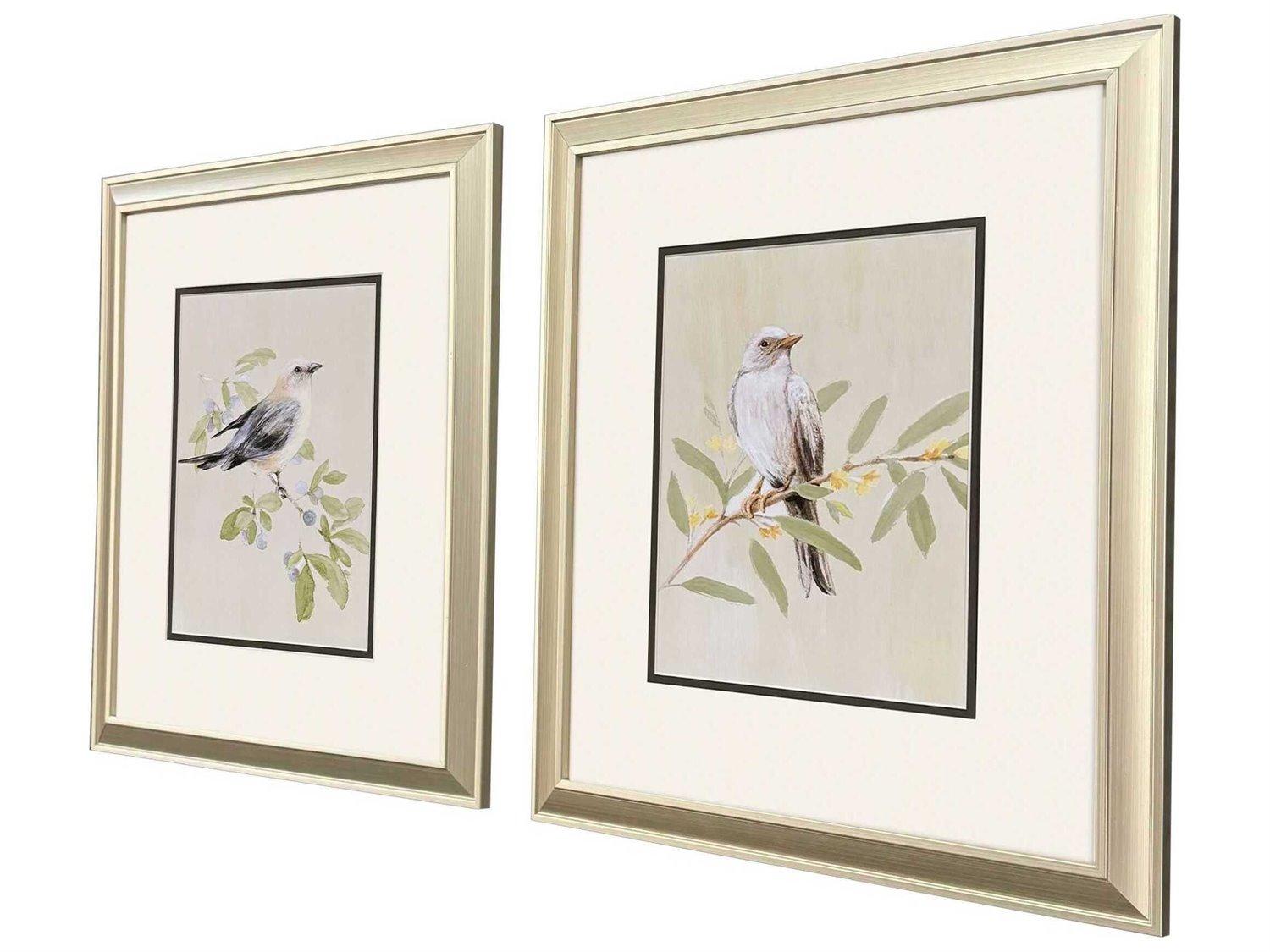 Paragon Animals Botanical Birds Wall Art Set of 2