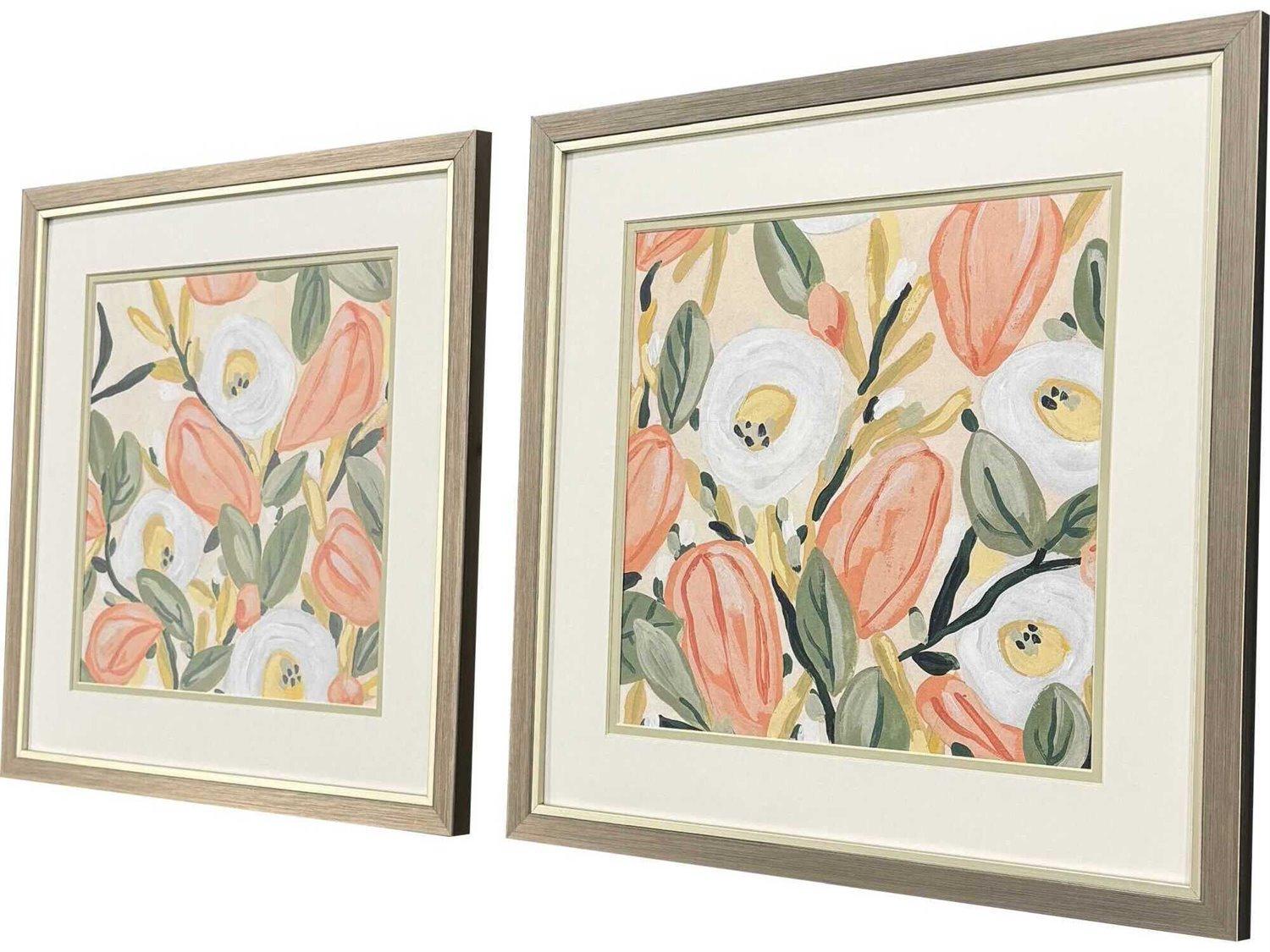 Paragon Florals Gleeful Garden Wall Art Set of 2