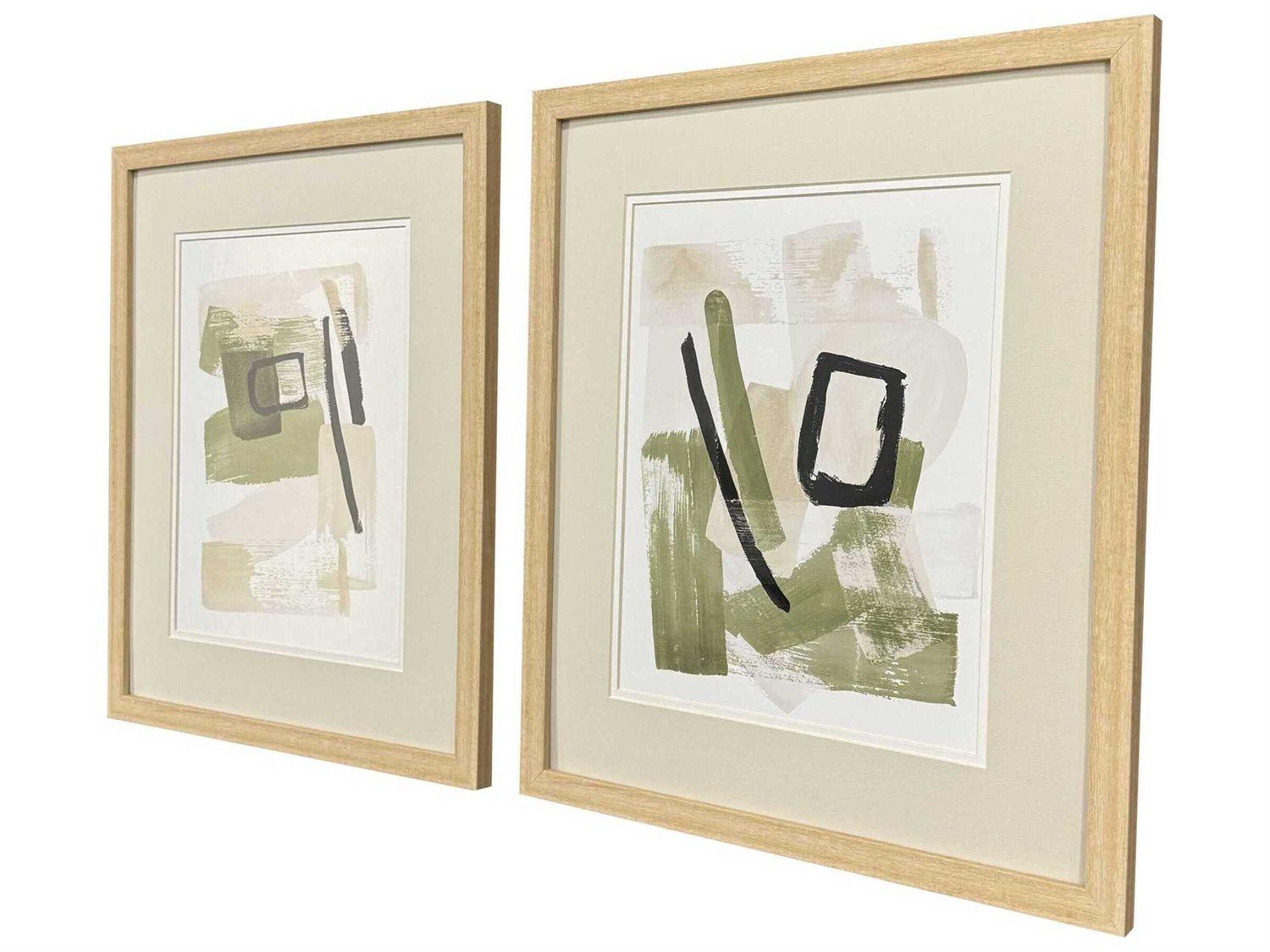 Paragon Abstract Sage Treasures-II Wall Art Set of 2