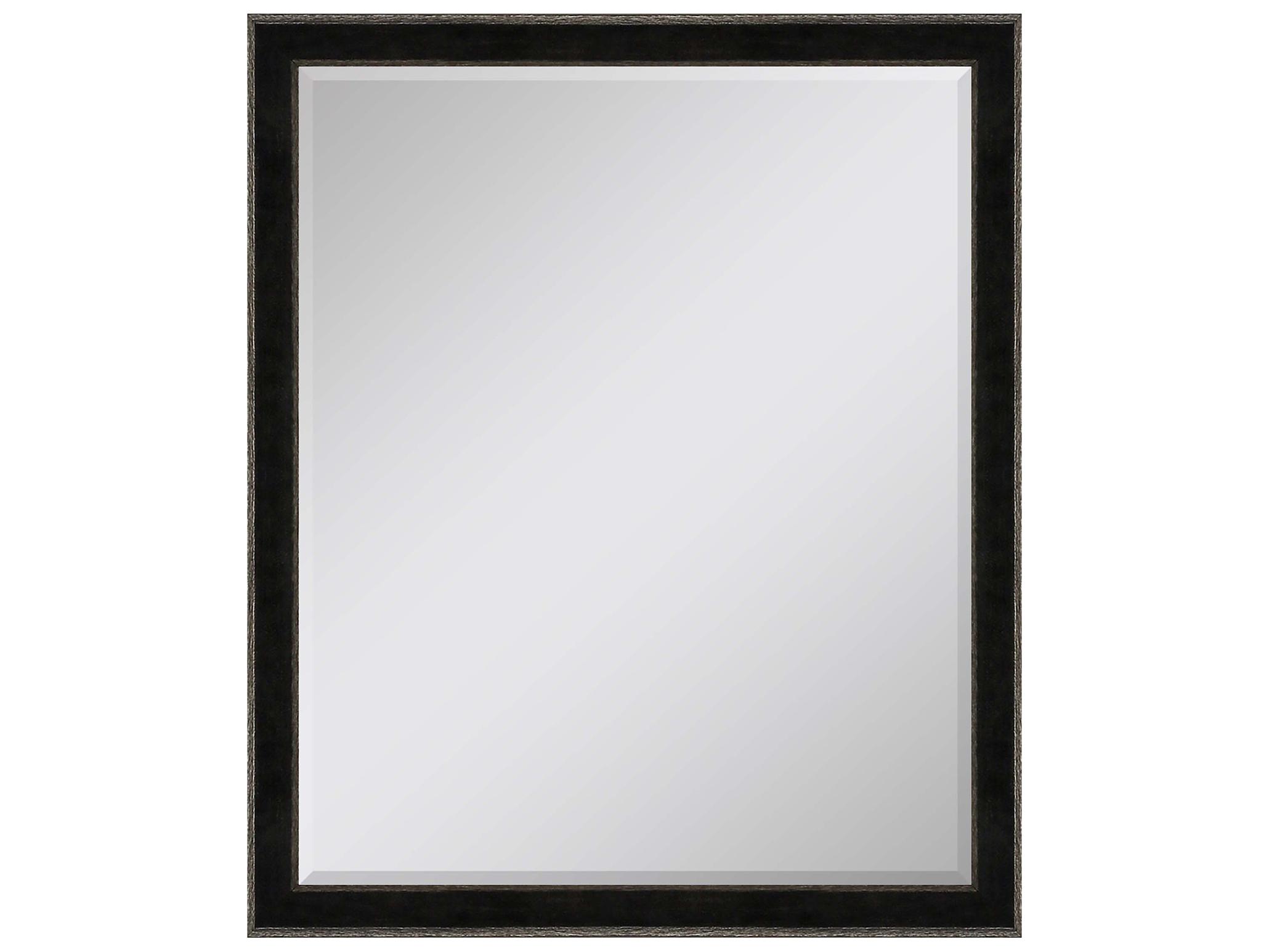 Paragon 535 Mirror Group Black Metallic Silvered Wall Rectangular Mirror