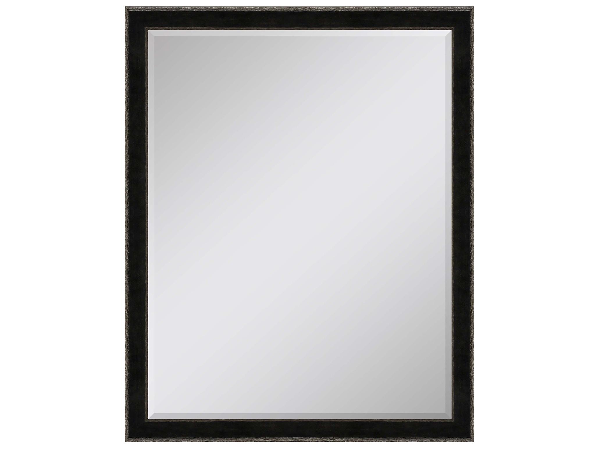 Paragon 535 Mirror Group Black Metallic Silvered Wall Rectangular Mirror