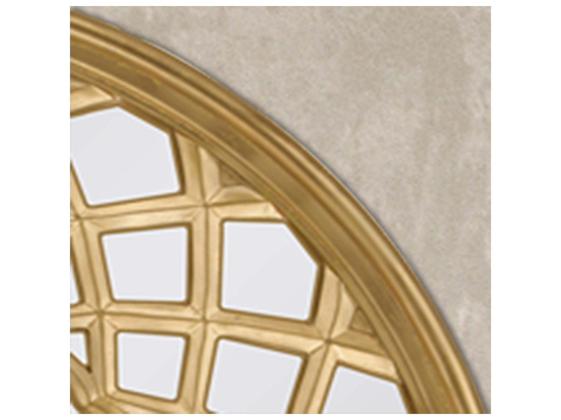 Paragon Golden Dream Metallic Silvered Wall Mirror Round