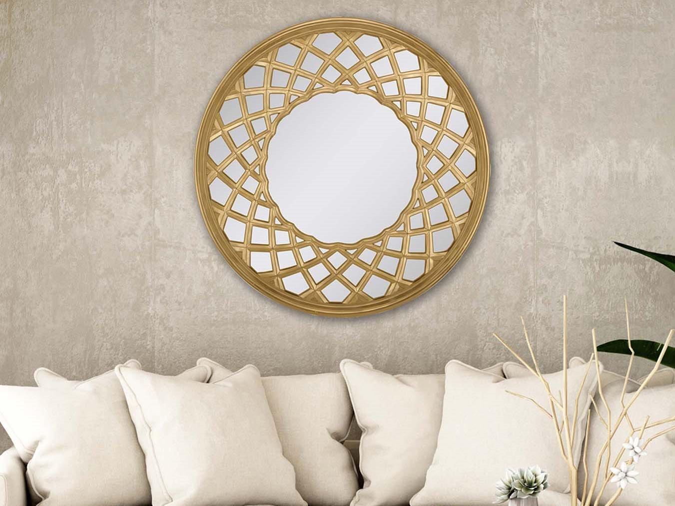 Paragon Golden Dream Metallic Silvered Wall Mirror Round