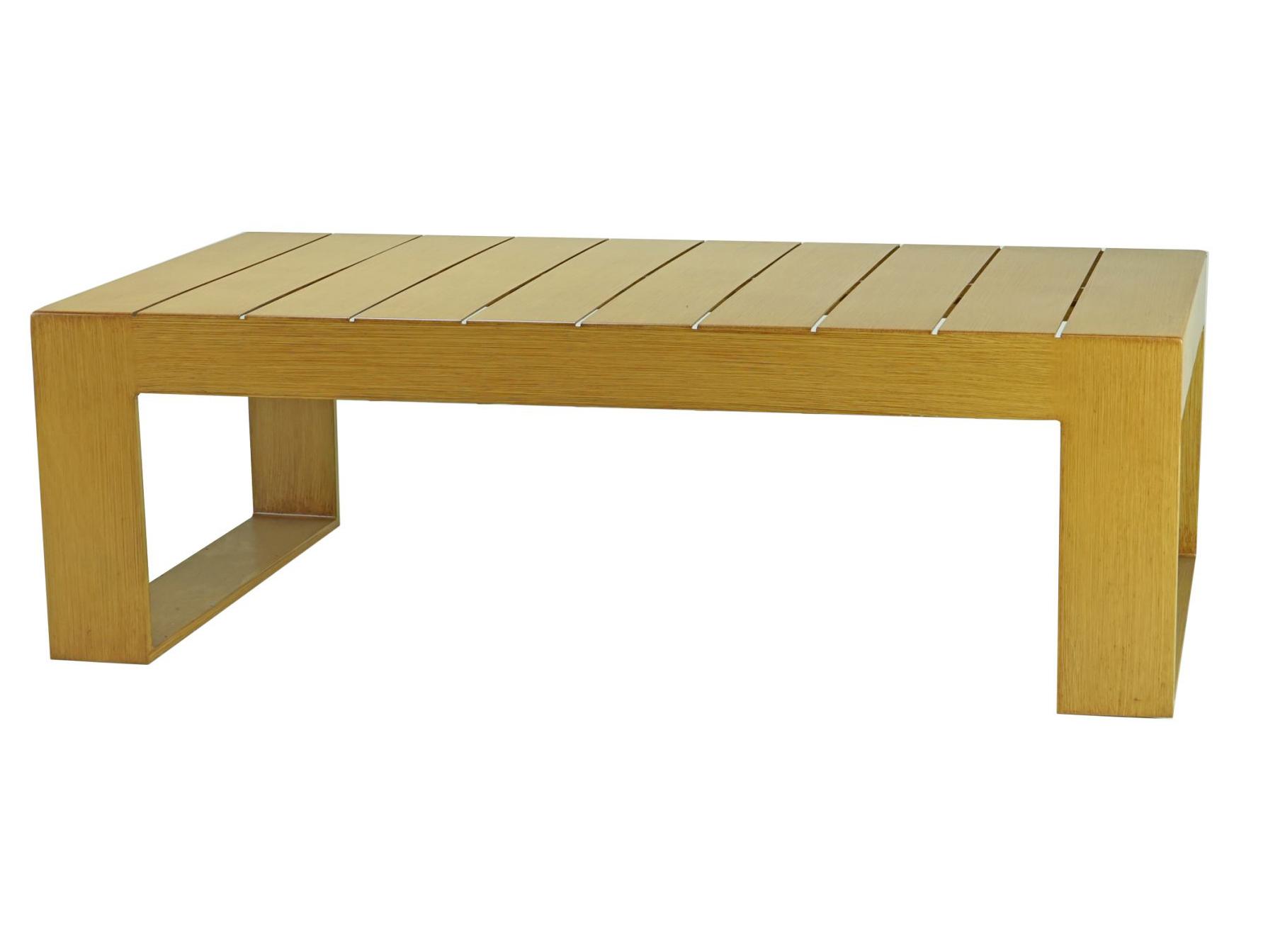 Axcess Inc Hampton Rectangular Outdoor Coffee Table in Faux Teak