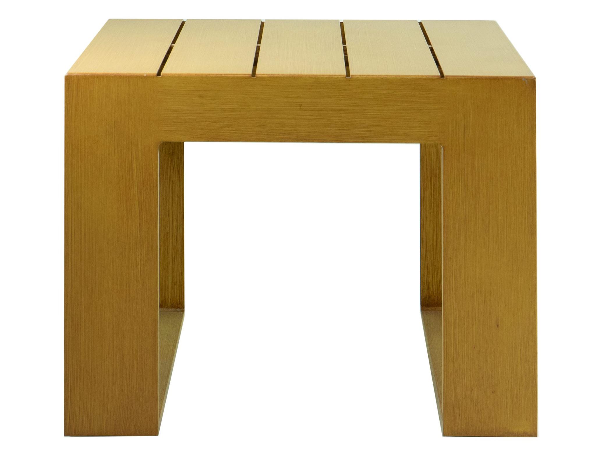 Axcess Inc Hampton Square Patio End Table in Faux Teak