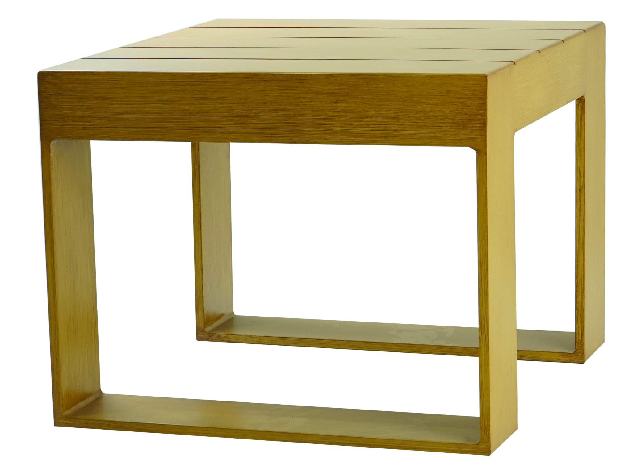 Axcess Inc Hampton Square Patio End Table in Faux Teak