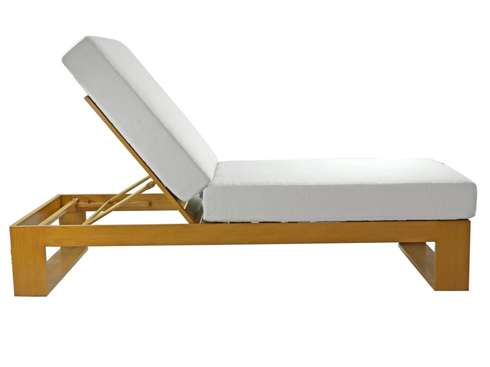 Axcess Inc. Hampton Single Outdoor Patio Chaise- Faux Teak