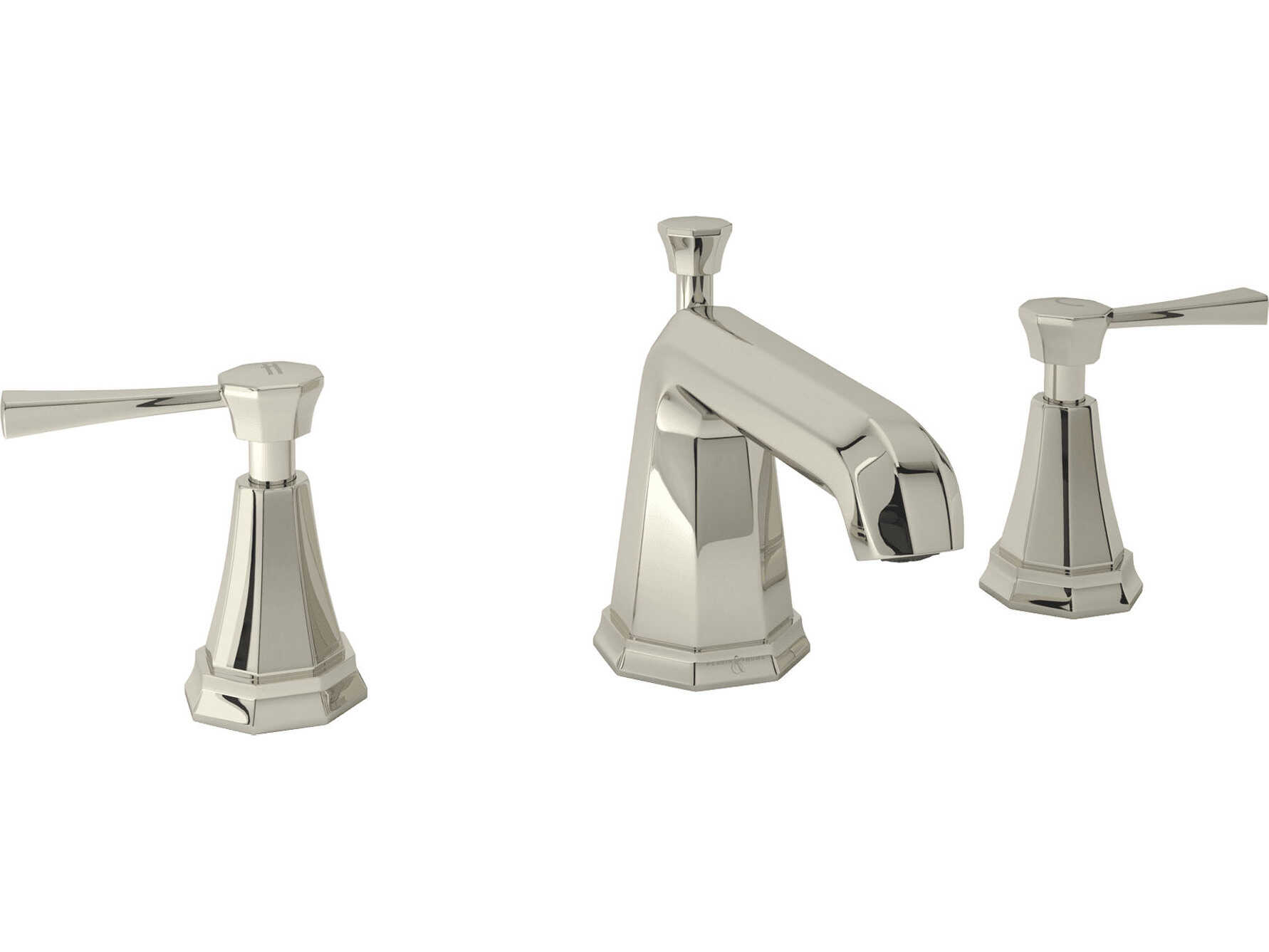 Perrin and Rowe Deco Polished Nickel Deco Lavatory Mixer Lever