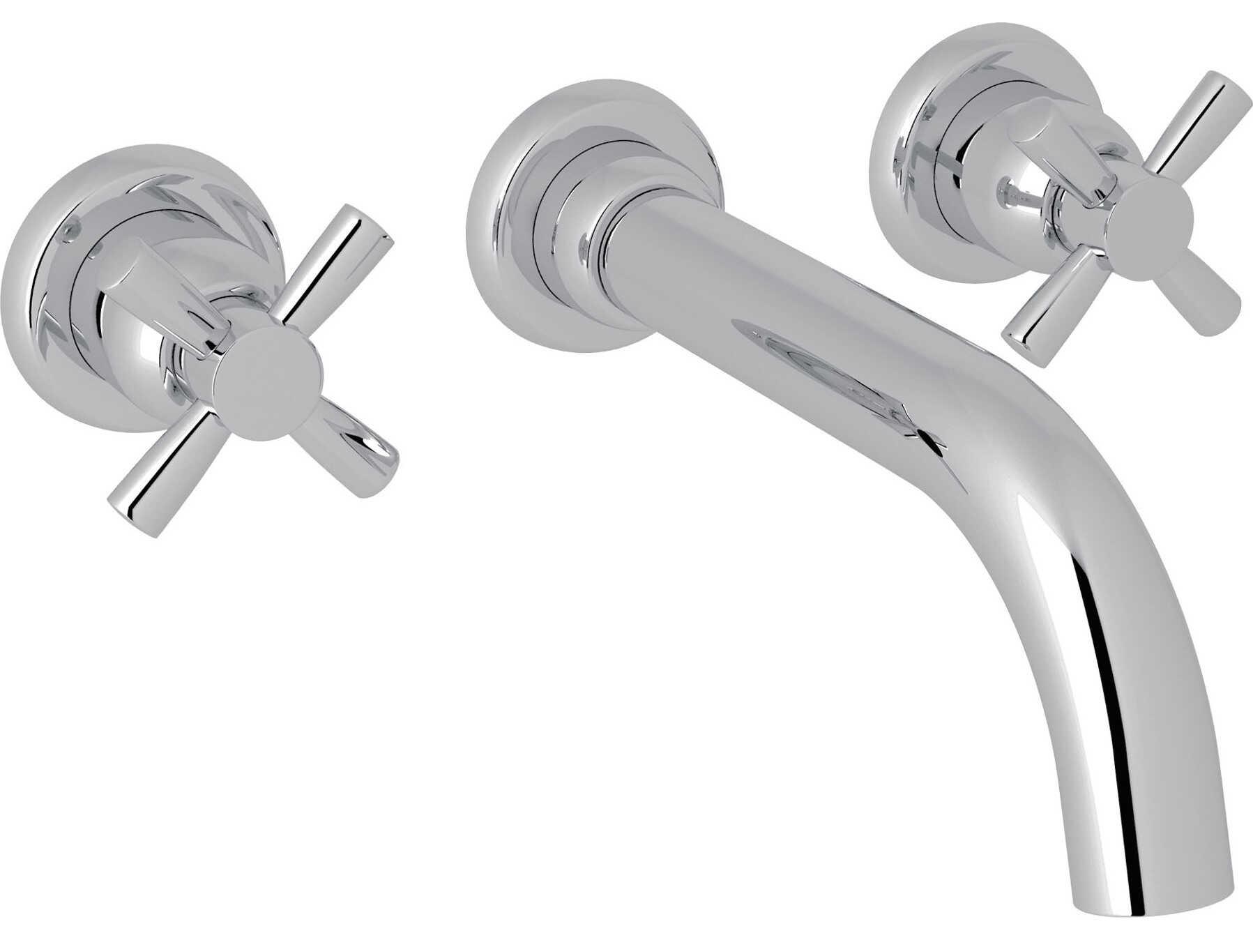 Perrin and Rowe Holborn Polished Chrome Wall Mount Tub Filler Trim