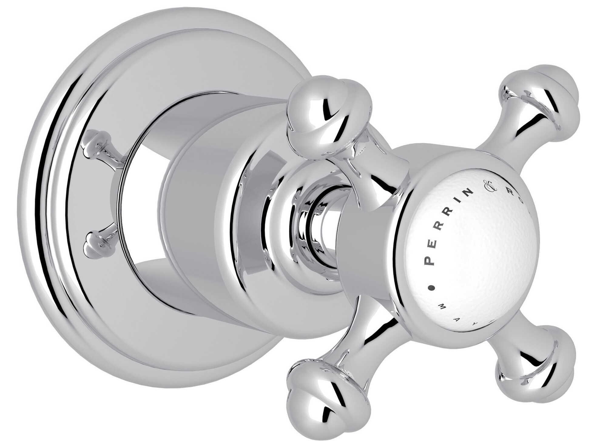 Perrin and Rowe Georgian Era Polished Chrome Trim For Volume Control and Diverter