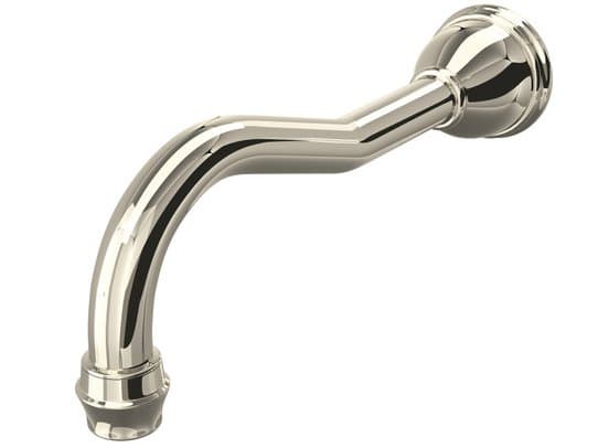 Perrin and Rowe Edwardian Satin Nickel Wall Mounted Bath Spout