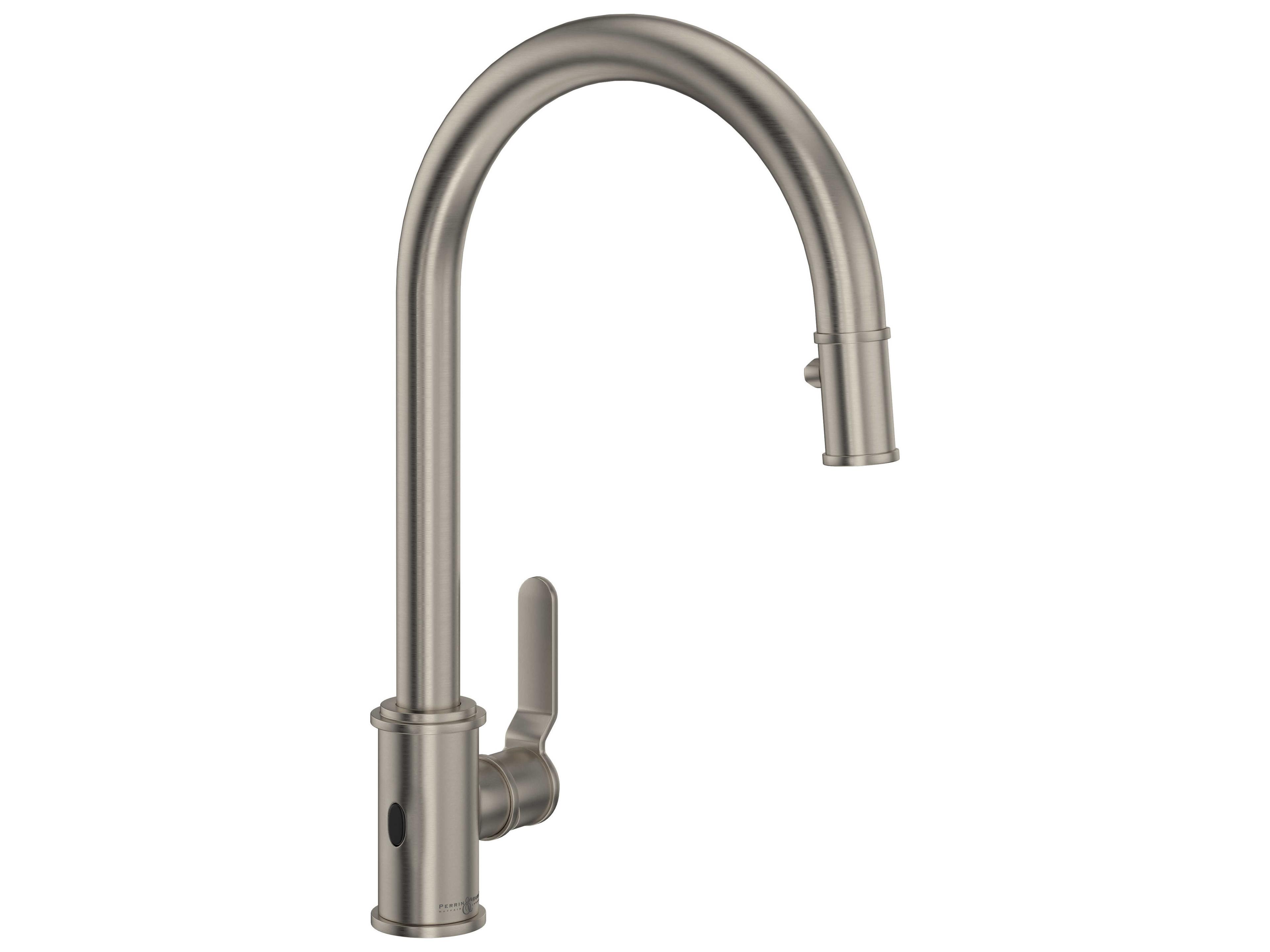 Perrin and Rowe Armstrong Satin Nickel Pull-Down Touchless Kitchen Faucet