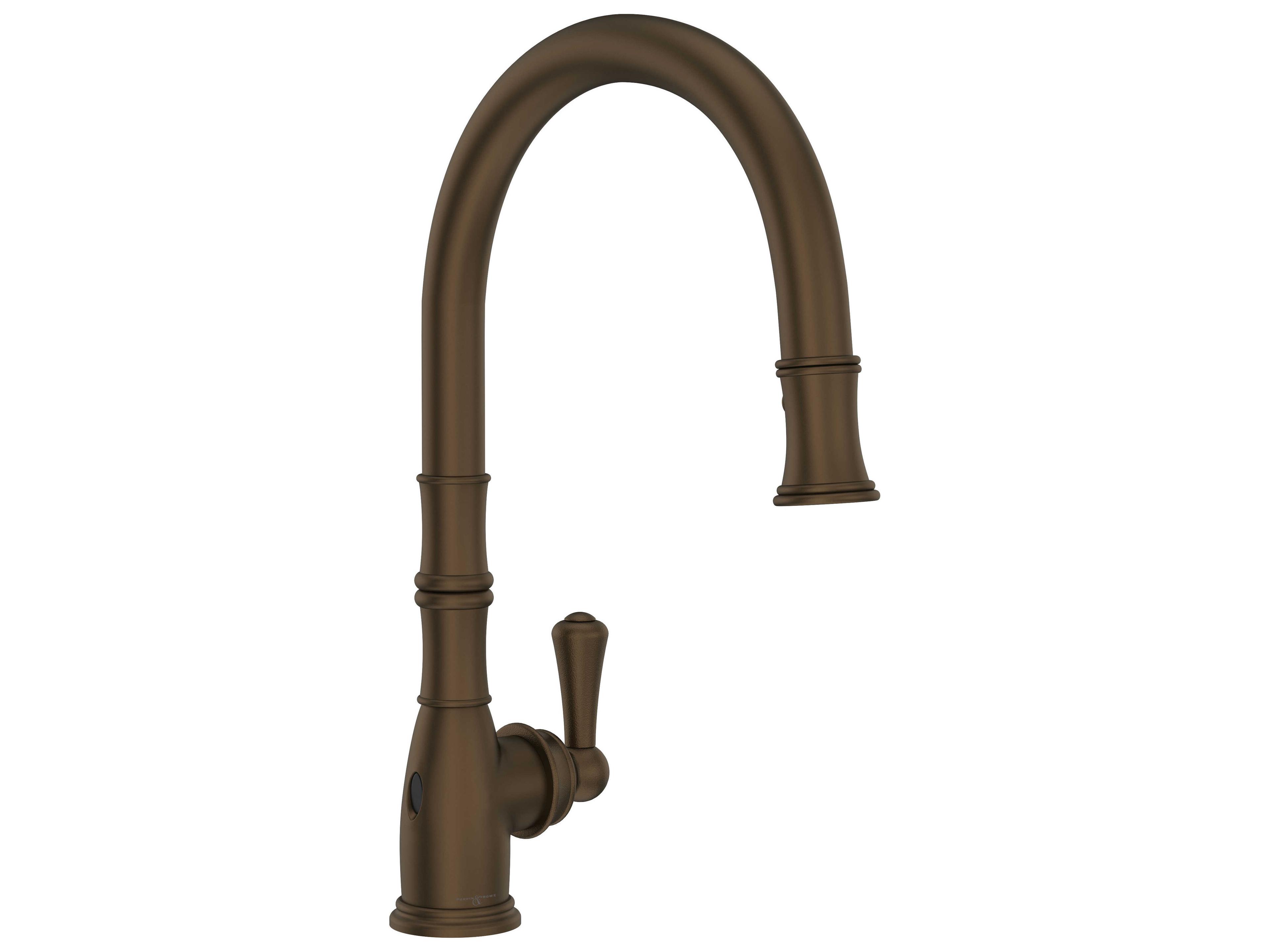Perrin and Rowe Georgian Era English Bronze Pull-Down Touchless Kitchen Faucet
