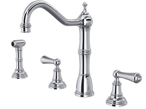 Perrin and Rowe Edwardian Era Polished Chrome Kitchen Faucet