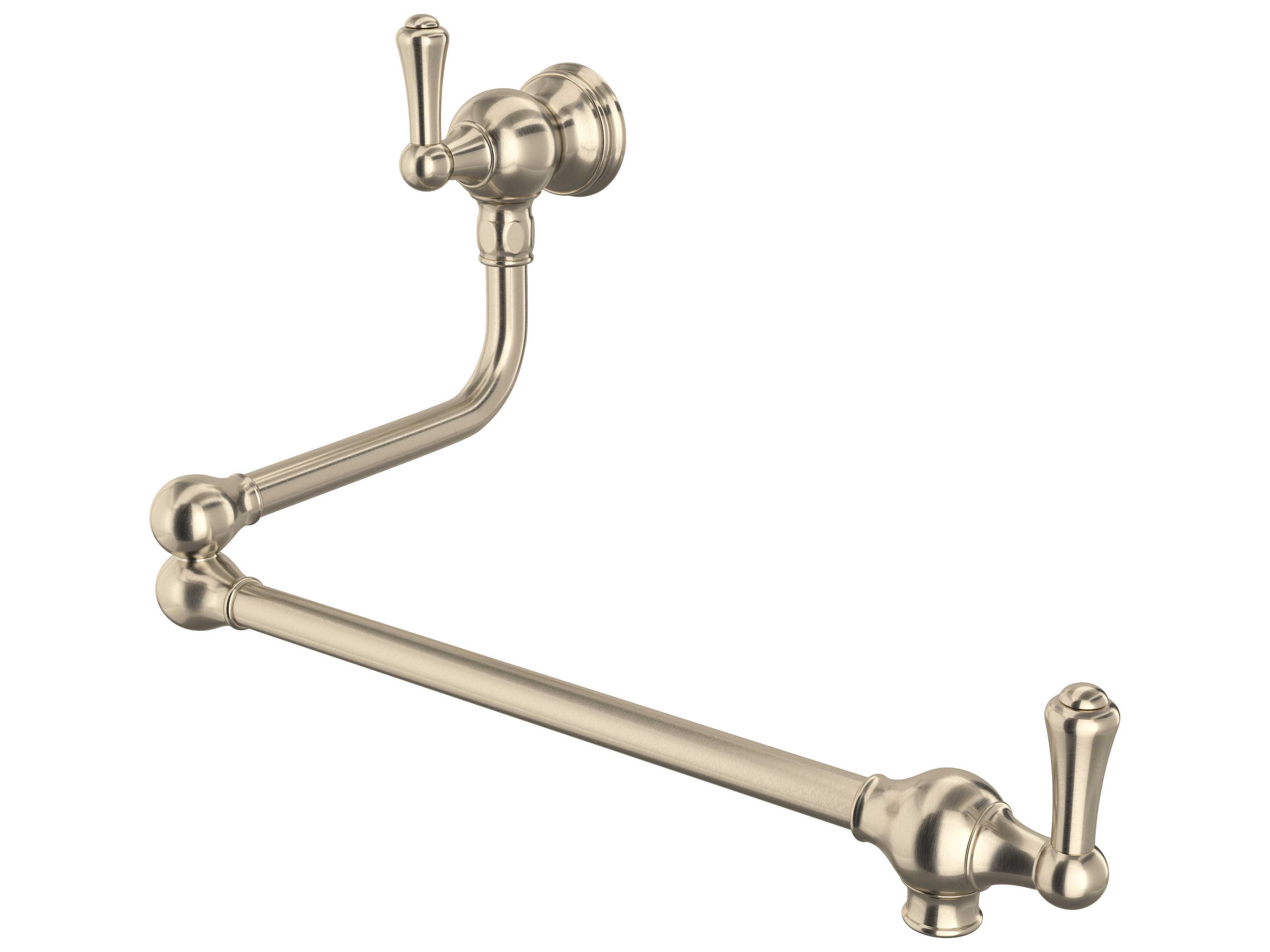 Perrin and Rowe Edwardian Satin Nickel Traditional Pot Filler