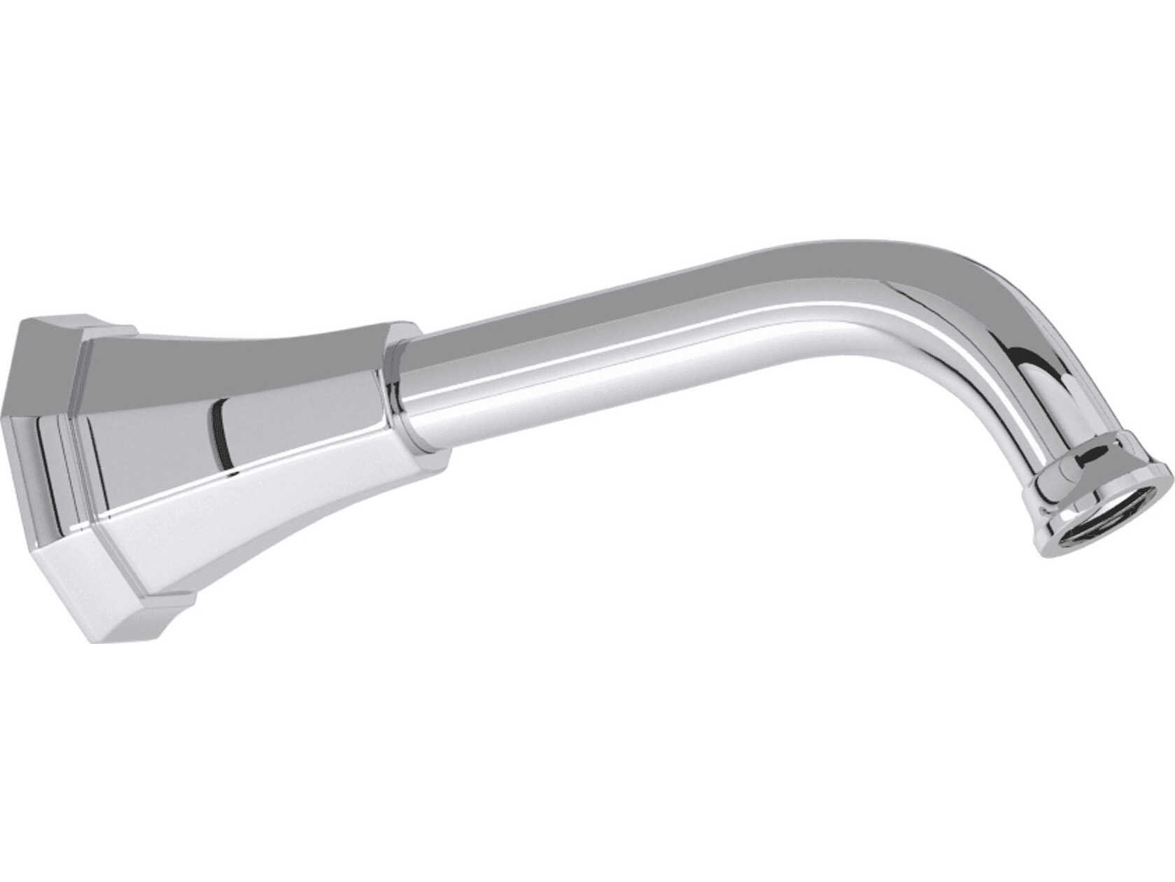 Perrin and Rowe Deco Polished Chrome Wall Mount Shower Arm with Octagonal Escutcheon