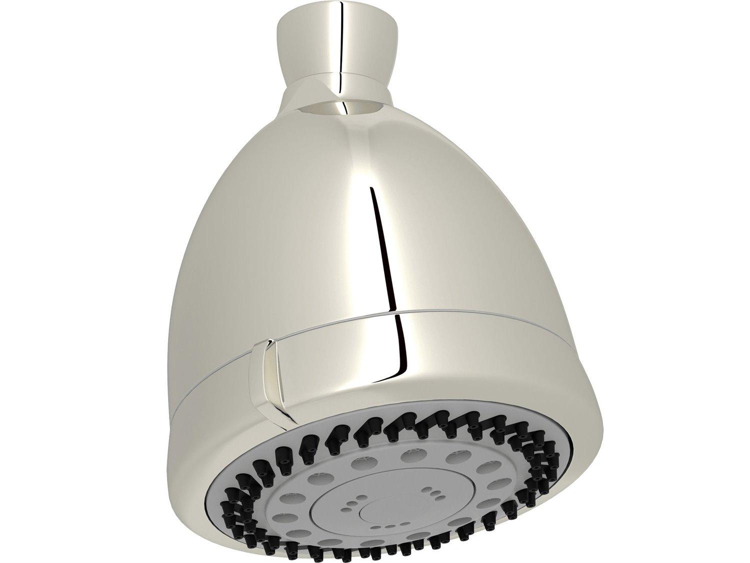 Perrin and Rowe Multi-Function Showerhead With 1/2F Swivel Inlet in Polished Nickel