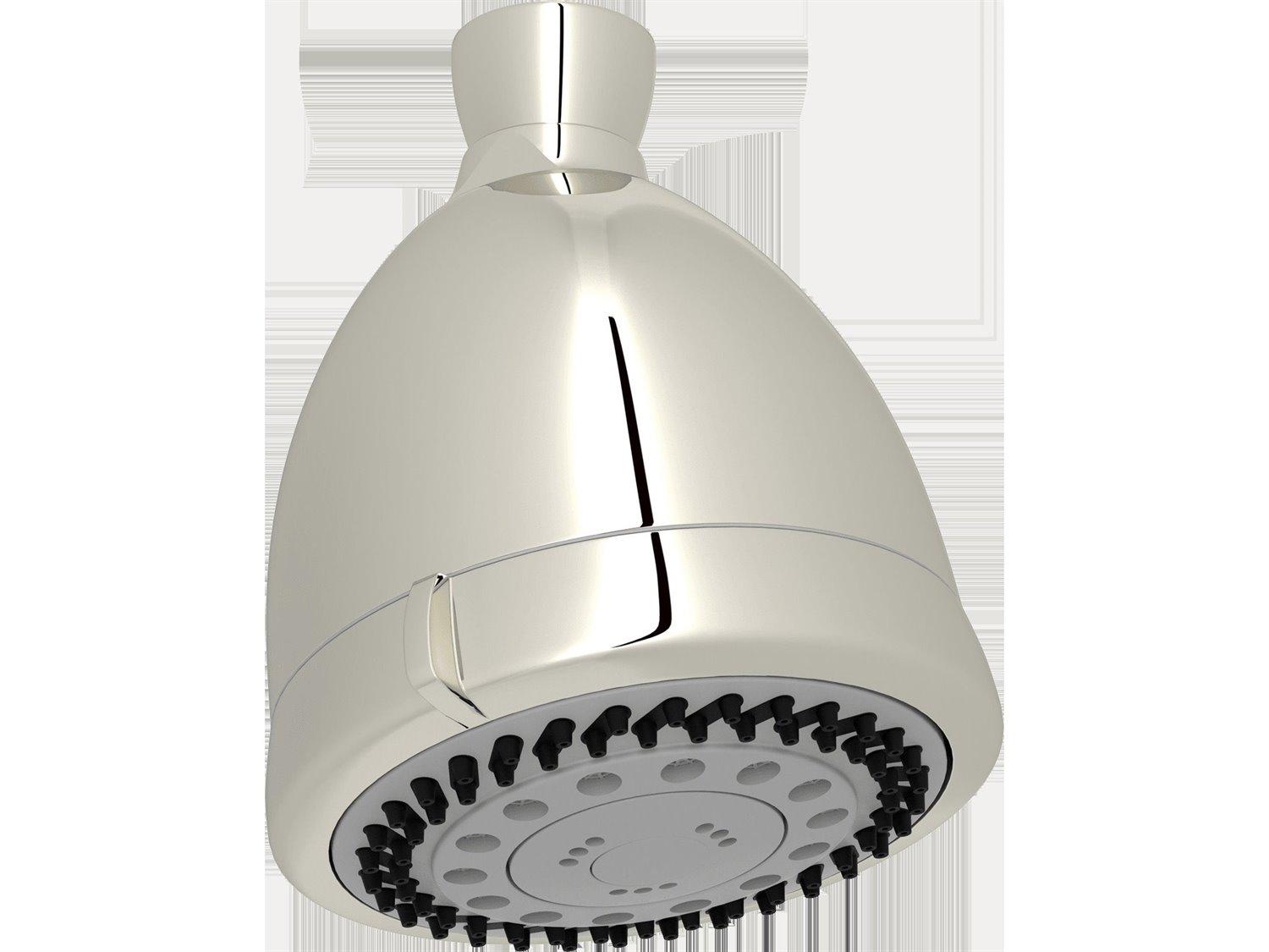 Perrin and Rowe Multi-Function Showerhead With 1/2F Swivel Inlet in Polished Nickel