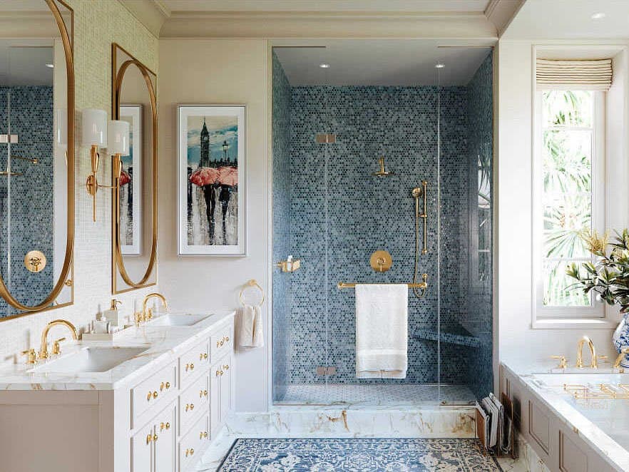 Perrin and Rowe Holborn English Gold Reach Wall Mount Shower Arm