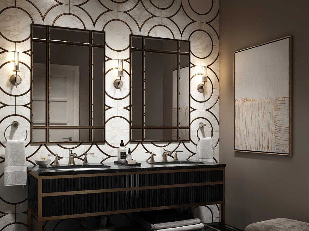 Perrin and Rowe Deco Polished Nickel Deco Towel Ring