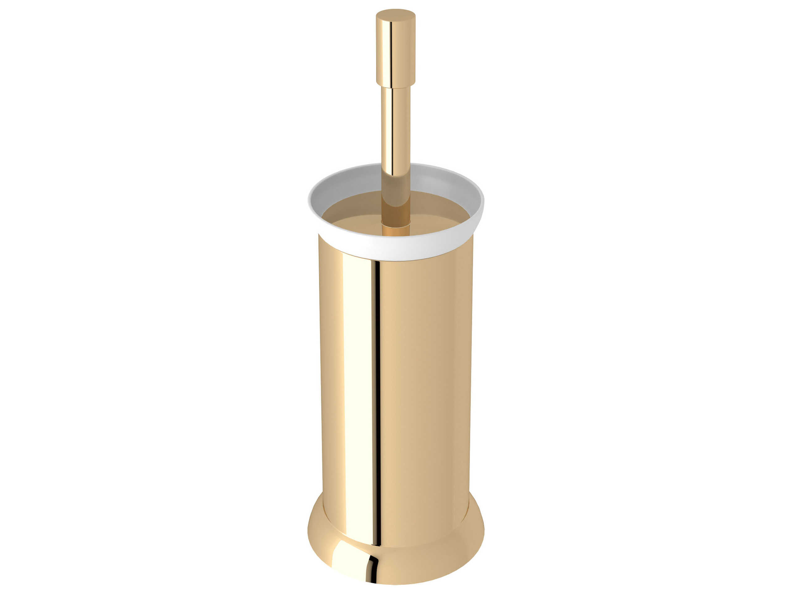 Perrin and Rowe Holborn English Gold Floor Standing Toilet Brush Holder