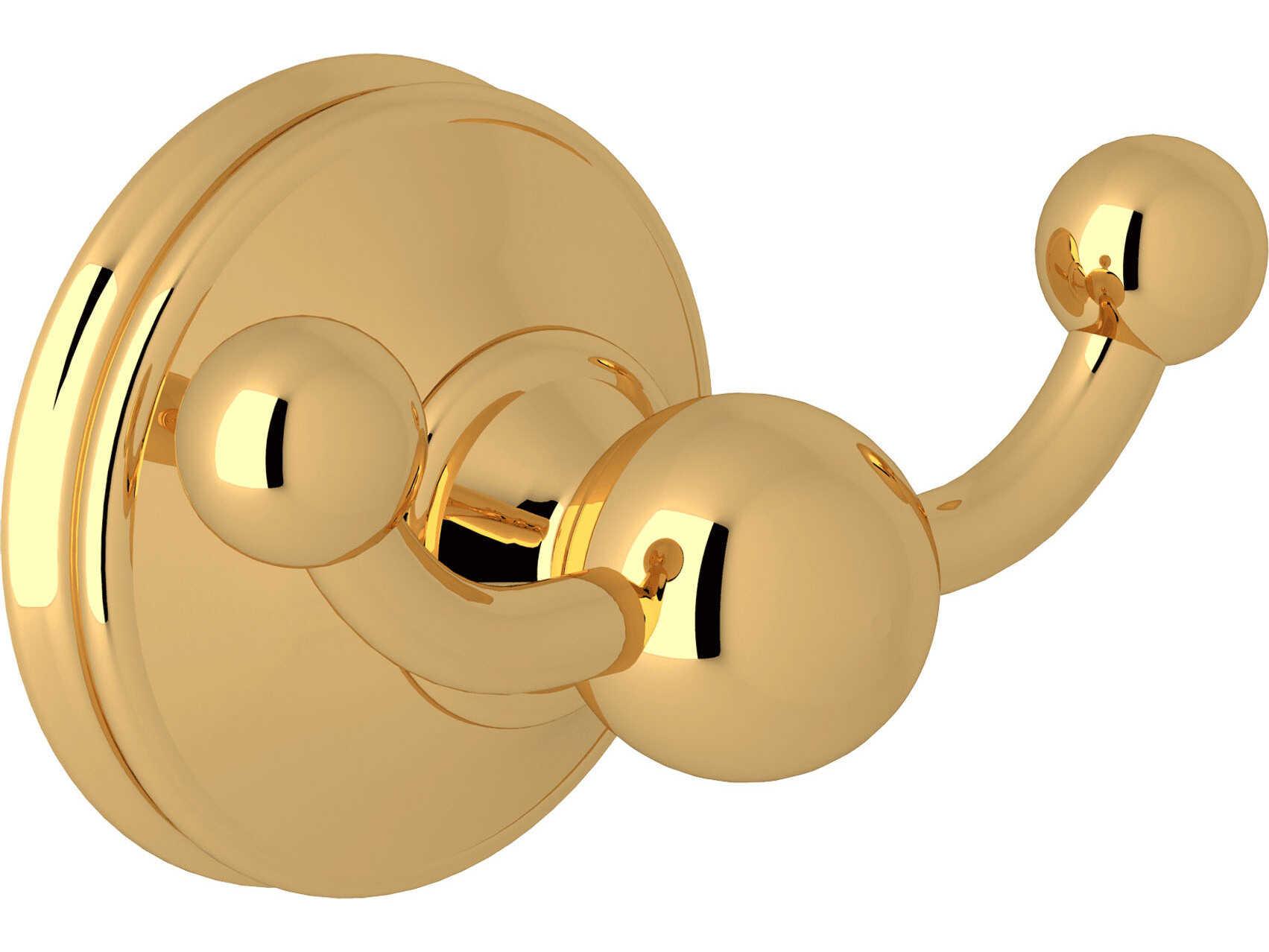Perrin and Rowe Georgian Era English Gold Double Robe Hook