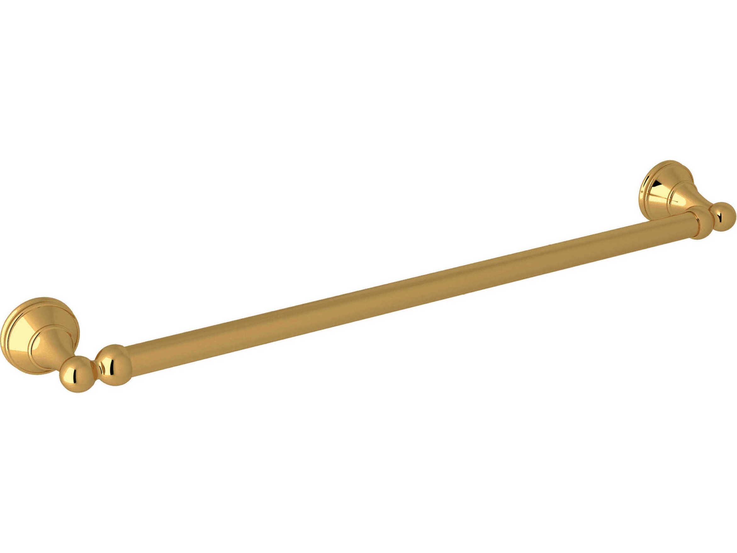Perrin and Rowe Georgian Era Unlacquered Brass Towel Bar