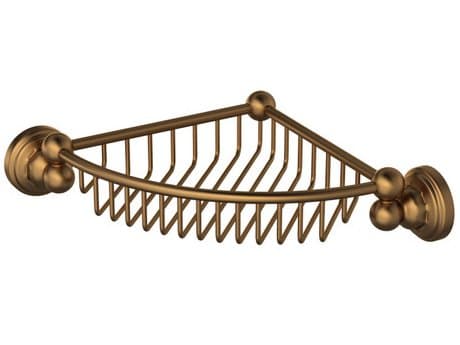 Perrin and Rowe Edwardian Corner Basket Accessory In English Bronze