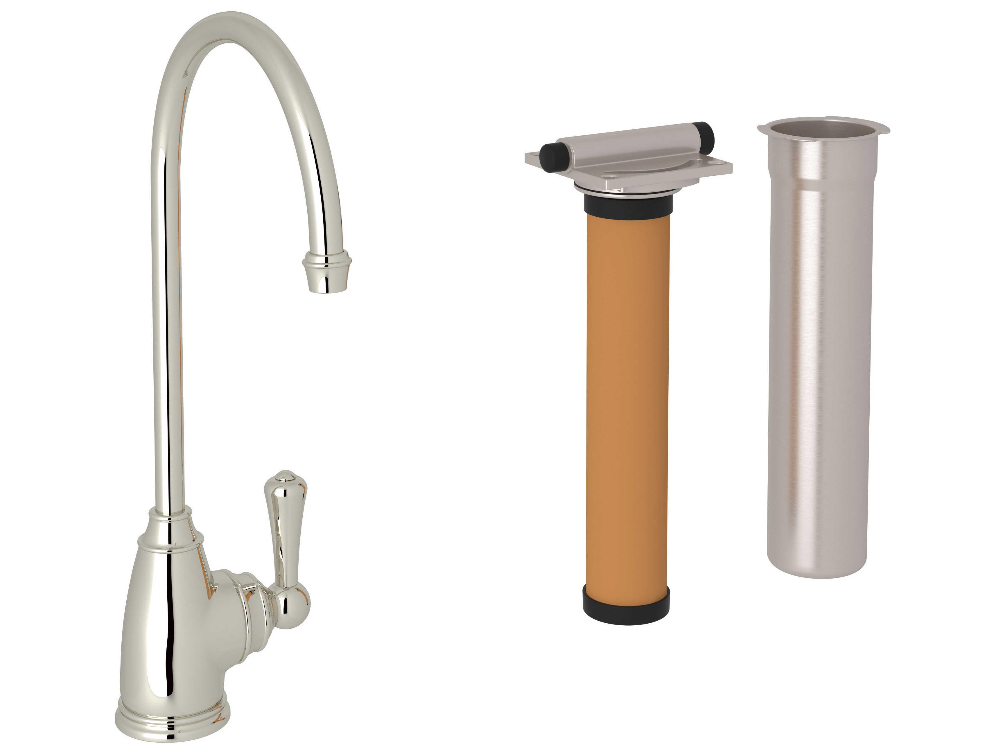 Perrin and Rowe Georgian Era Polished Nickel Filter Kitchen Faucet Kit