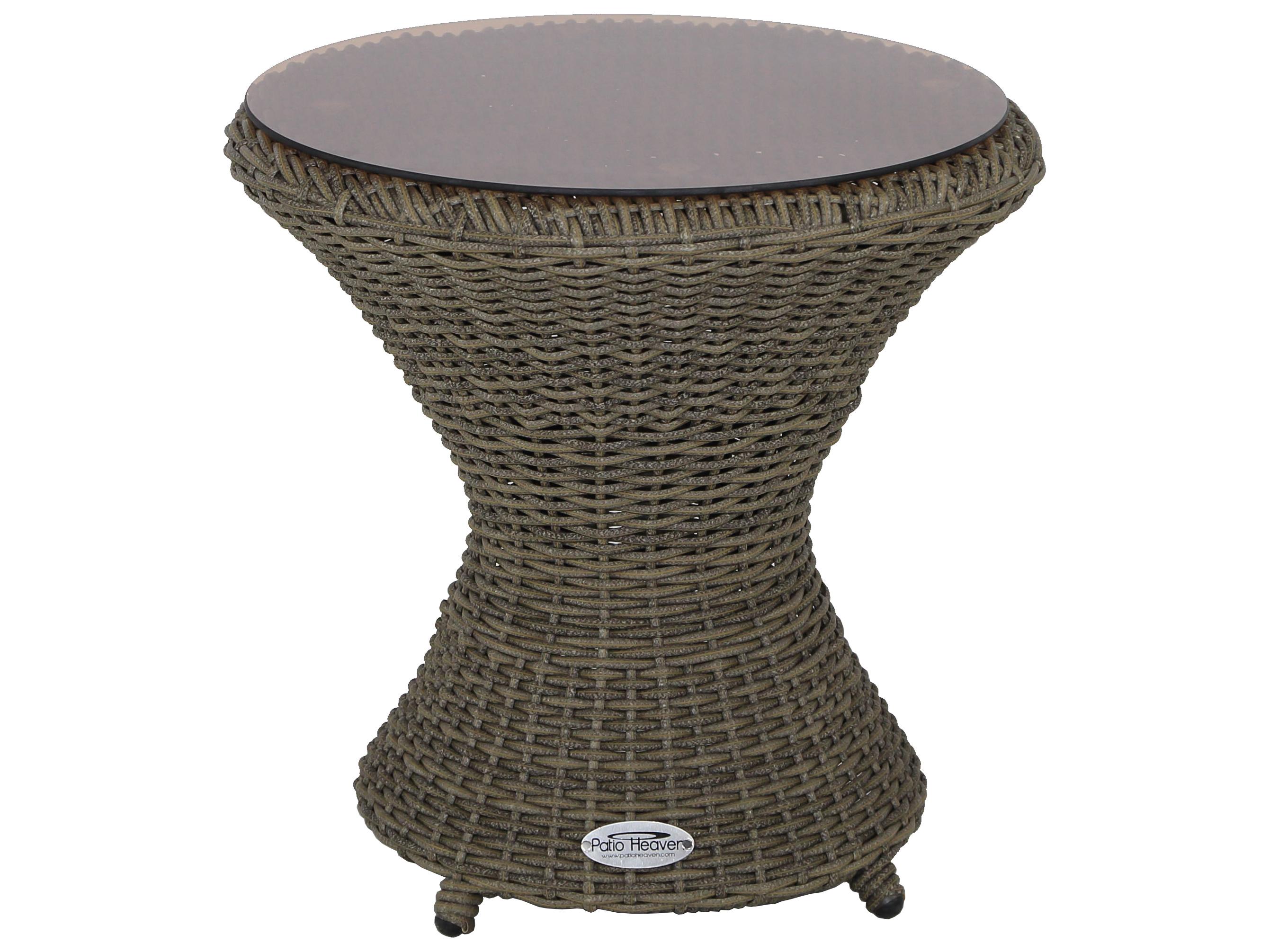 Axcess Inc Vallejo Wave Outdoor Patio End Table Grey