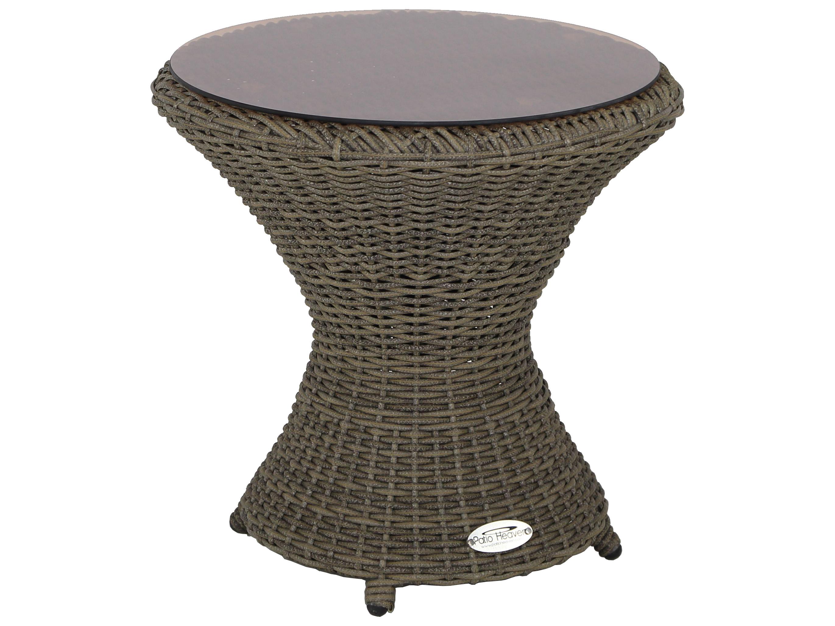 Axcess Inc Vallejo Wave Outdoor Patio End Table Grey