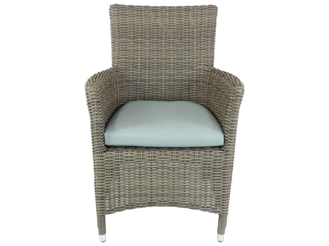 Axcess Inc. Venice Curved Patio Dining Chair-Grey