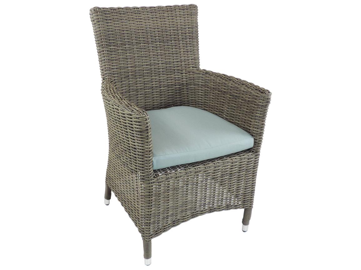 Axcess Inc. Venice Curved Patio Dining Chair-Grey
