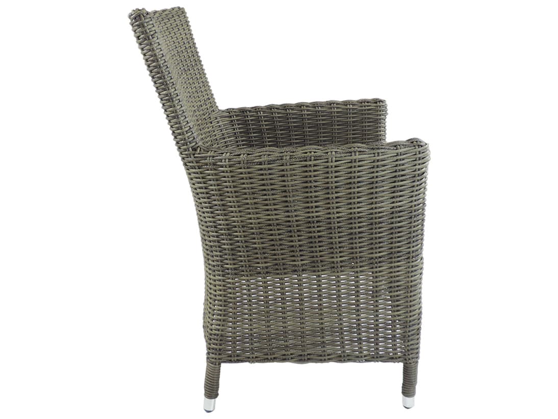 Axcess Inc. Venice Curved Patio Dining Chair-Grey