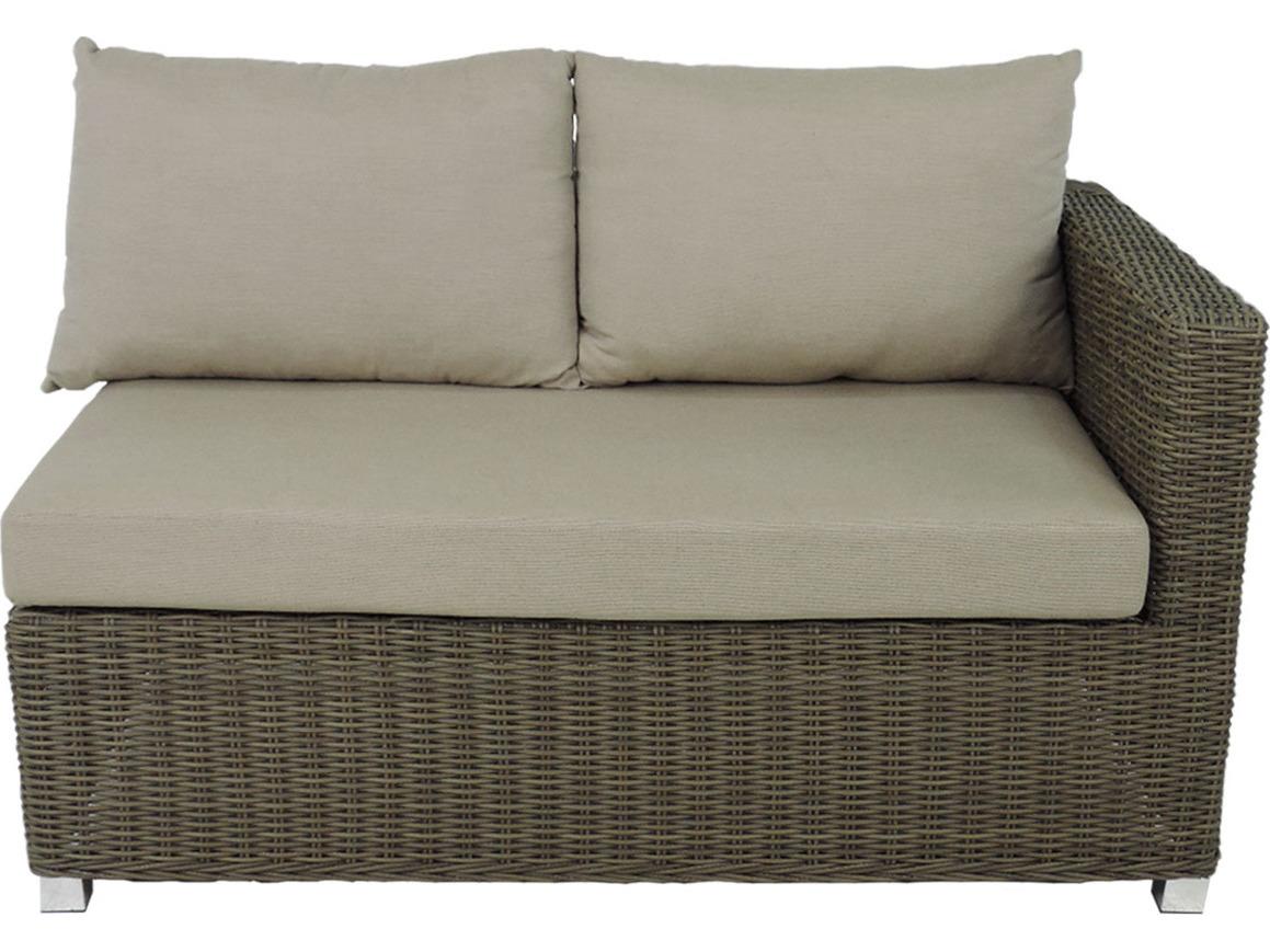 Axcess Inc. Venice RAF Outdoor Patio Loveseat-Grey