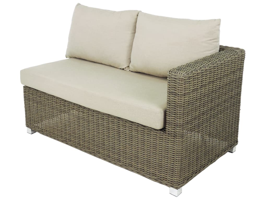 Axcess Inc. Venice RAF Outdoor Patio Loveseat-Grey