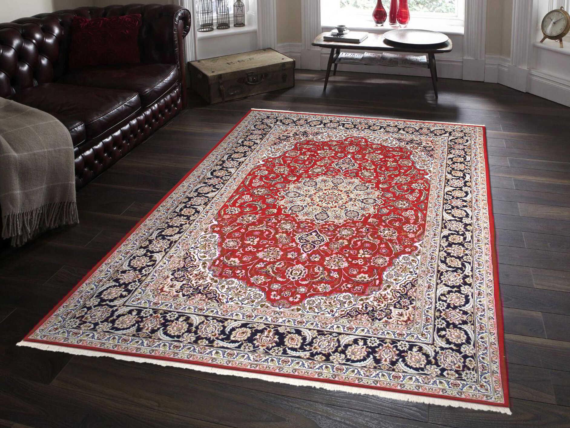 Pasargad Home Azerbaijan Bordered Area Rug