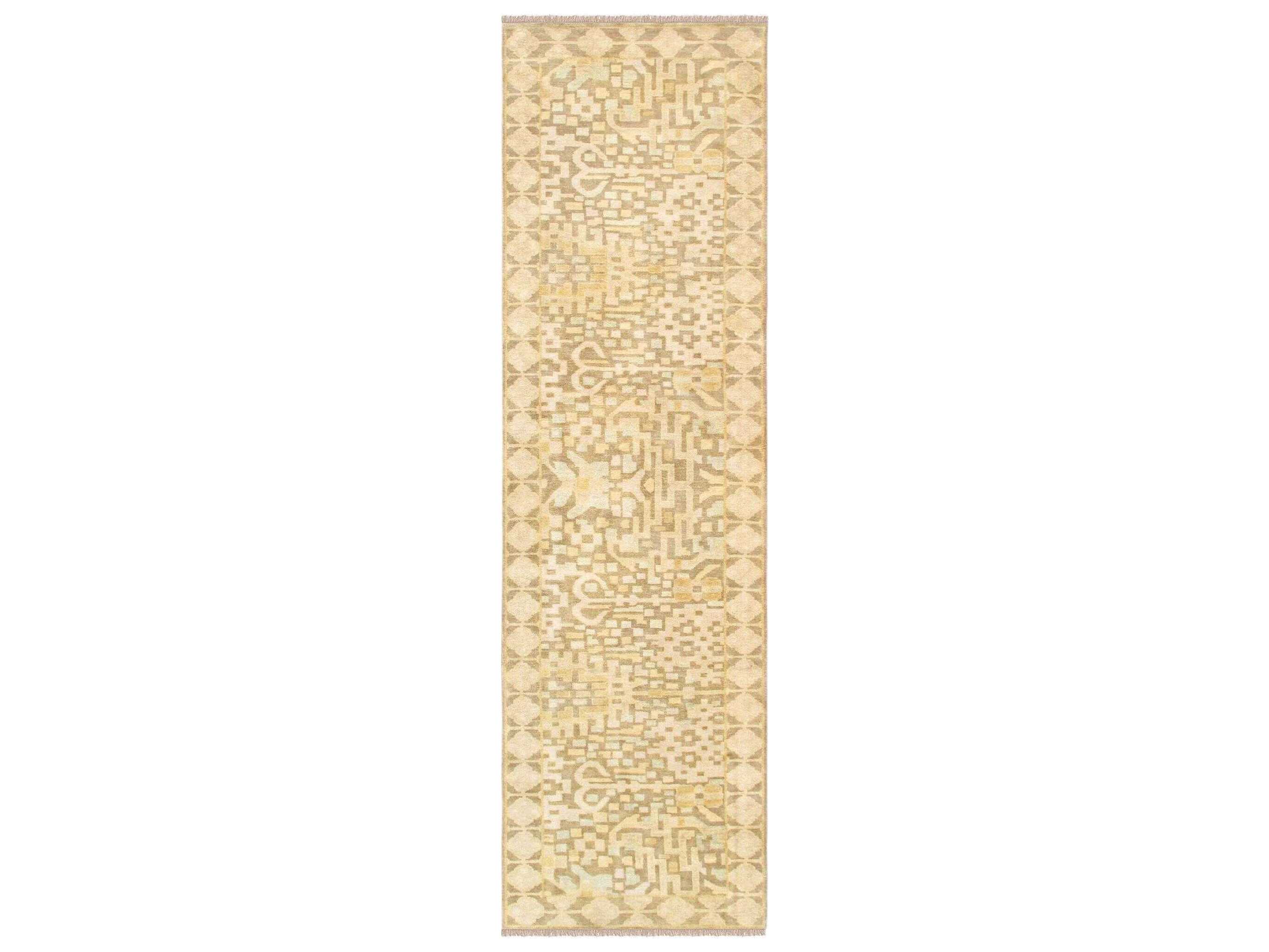 Pasargad Home Oushak Geometric Runner Area Rug