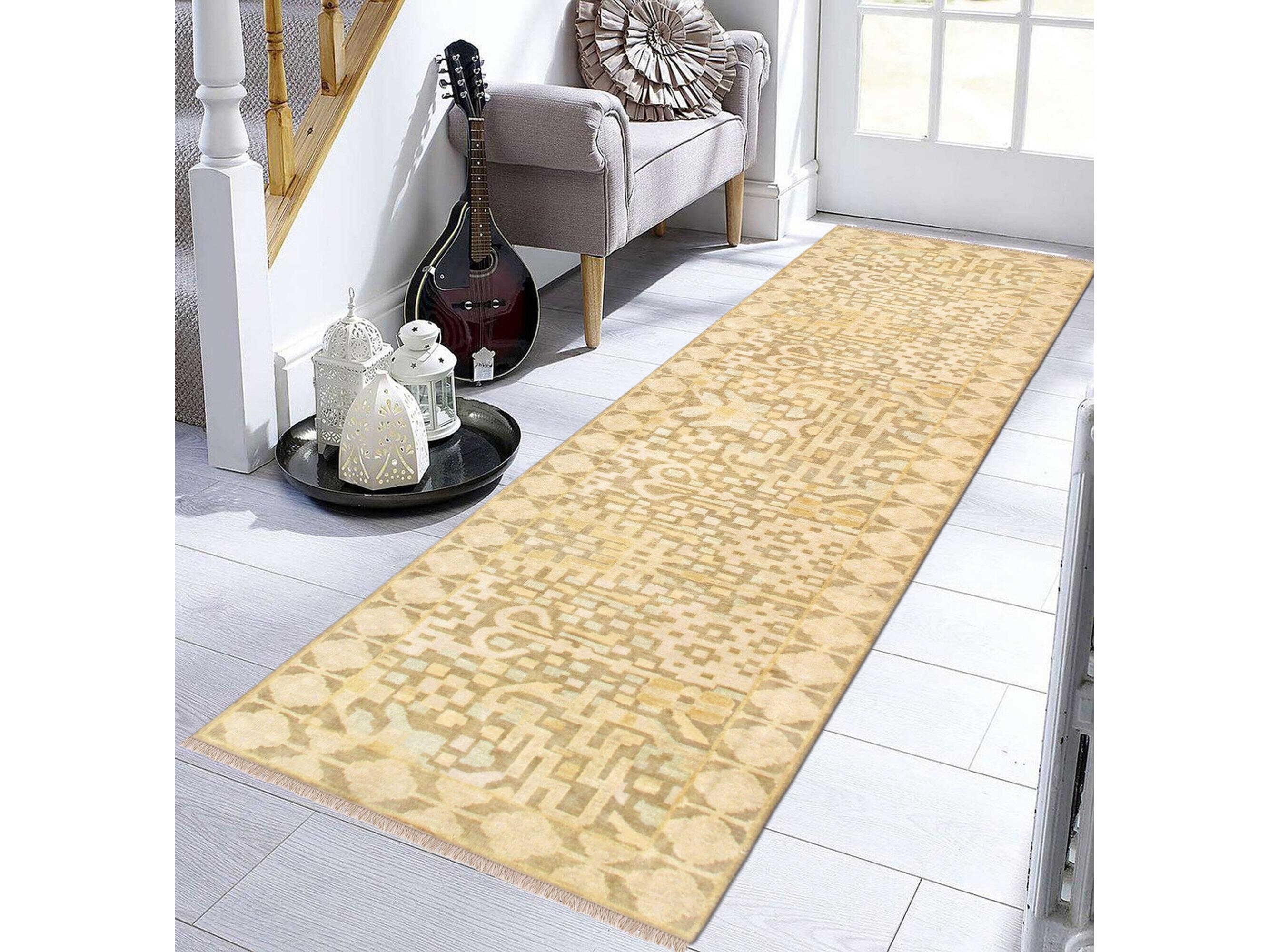 Pasargad Home Oushak Geometric Runner Area Rug