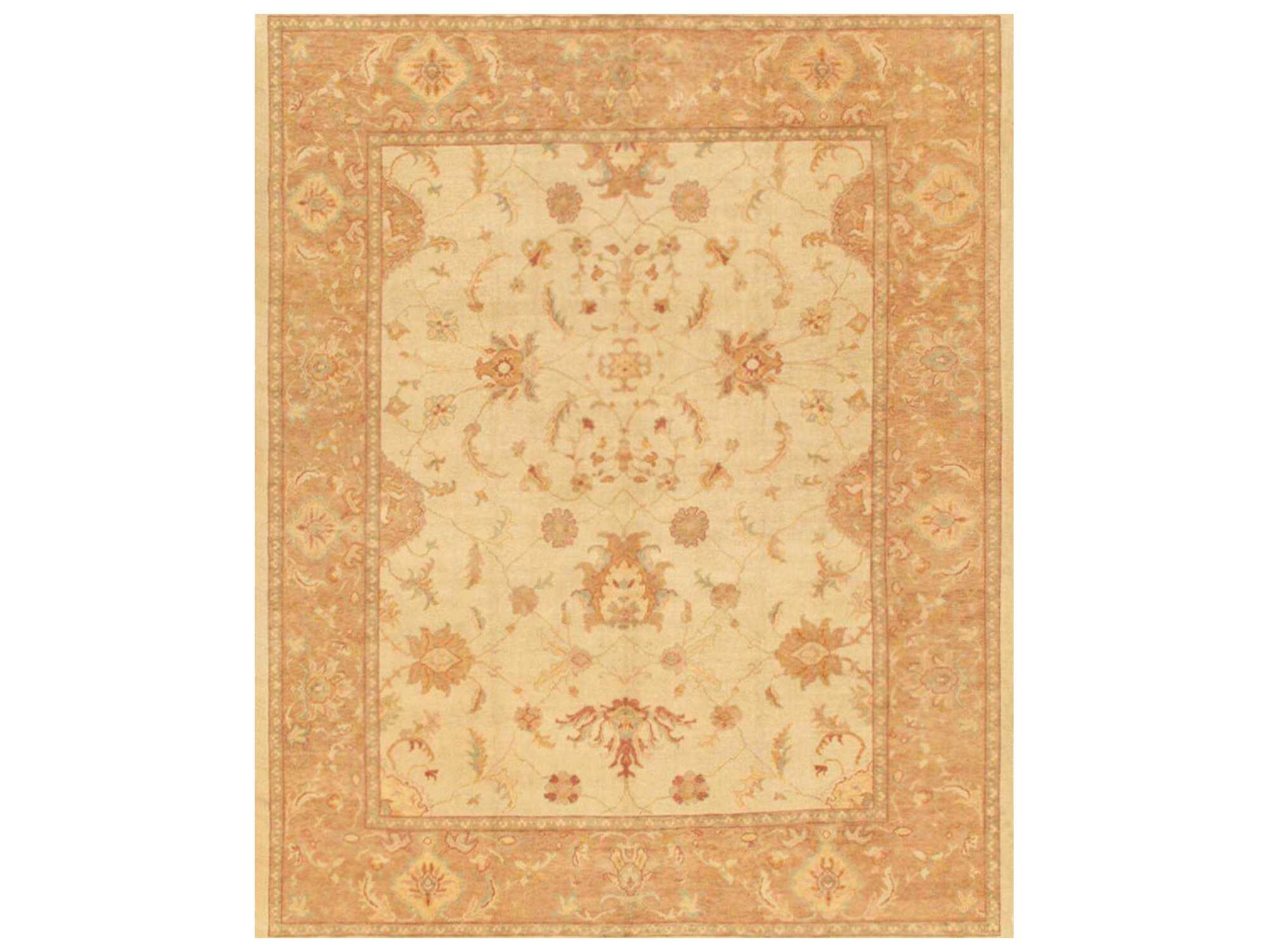 Pasargad Home Oushak Bordered Area Rug
