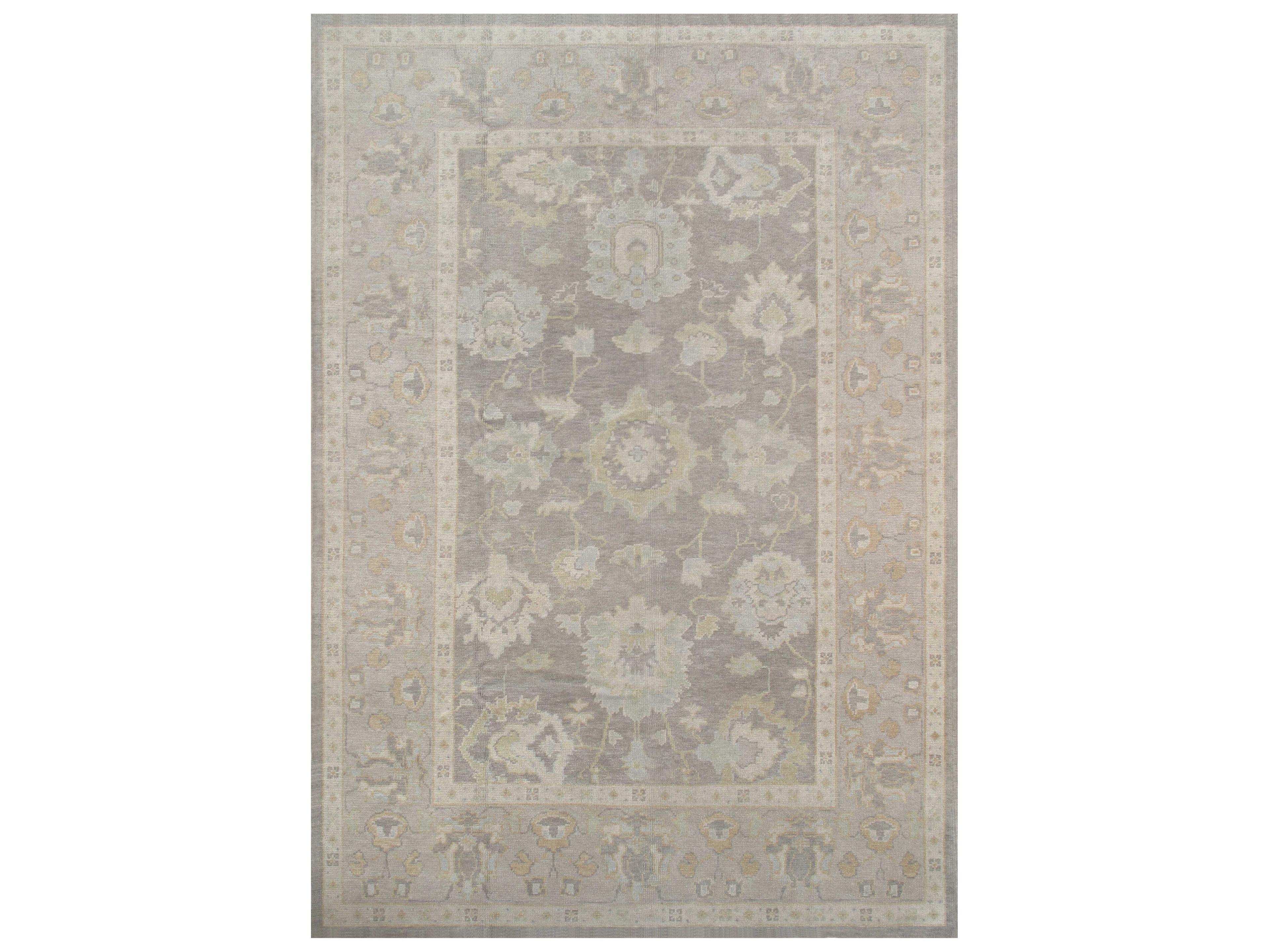 Pasargad Home Oushak Bordered Area Rug