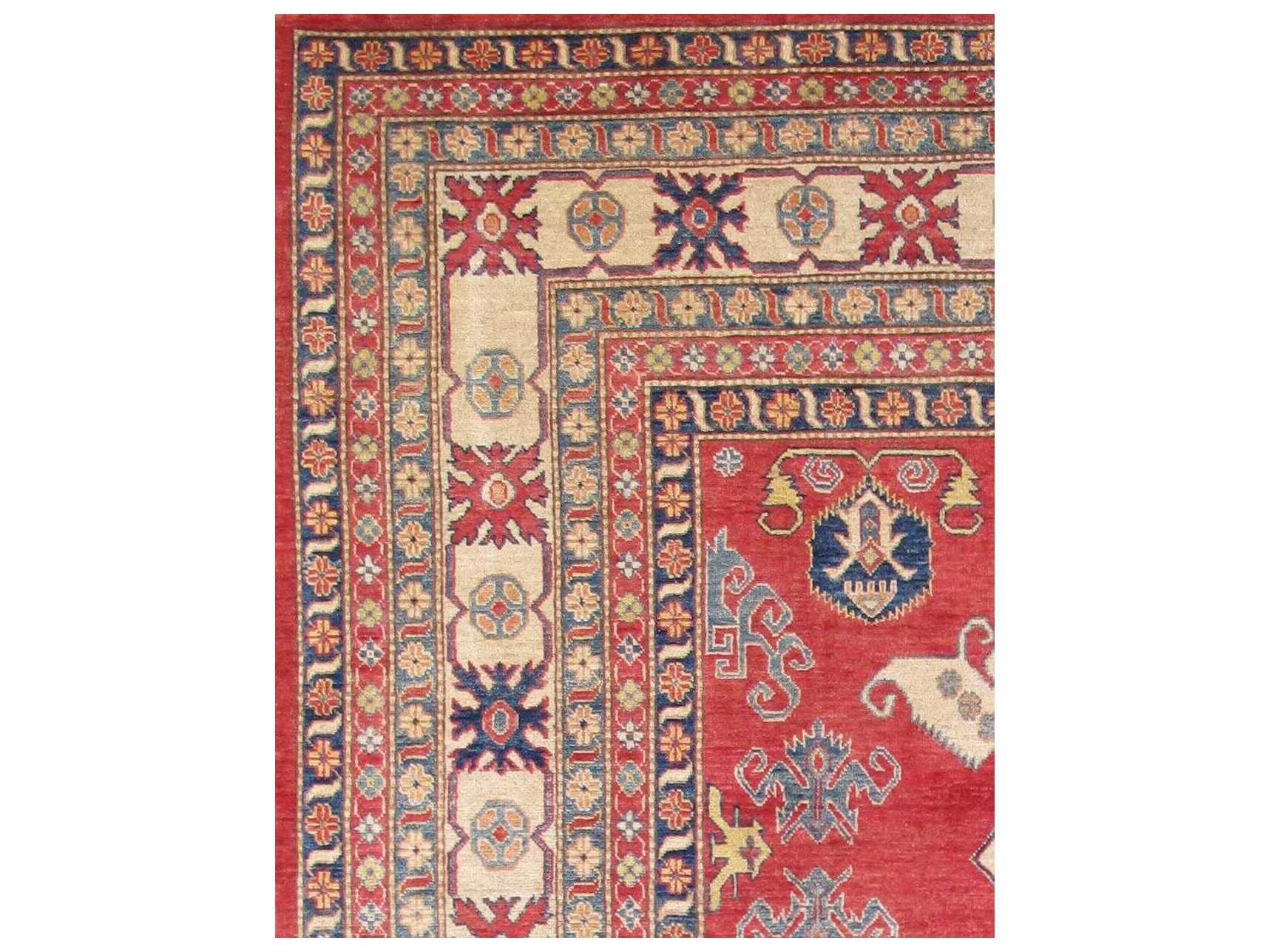 Pasargad Home Kazak Bordered Area Rug